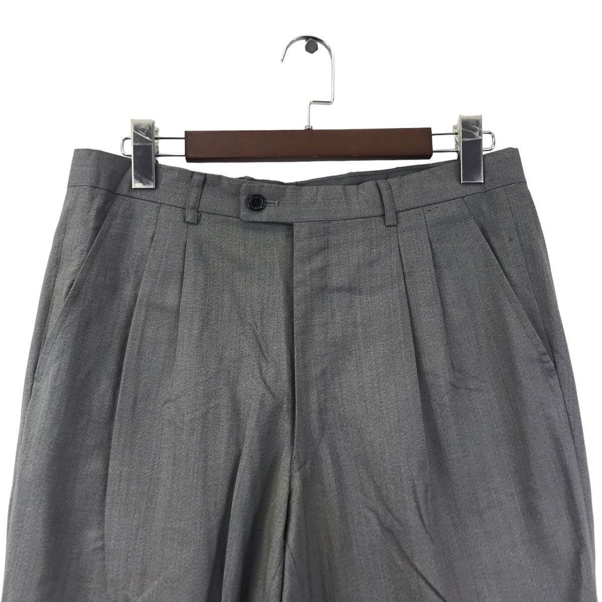 Lanvin LANVIN PARIS Grey Straight Cut Wool Trousers Casual Pant Size US 33 - 2 Thumbnail