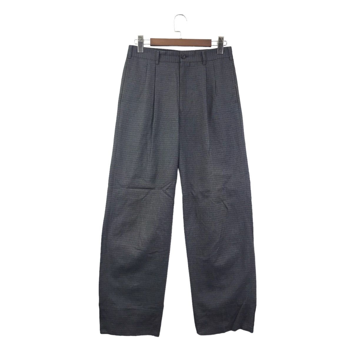 Japanese Brand LAUTREAMONT Japanese Brand Check Grey Straight Cut Pant Size US 29 - 1 Thumbnail