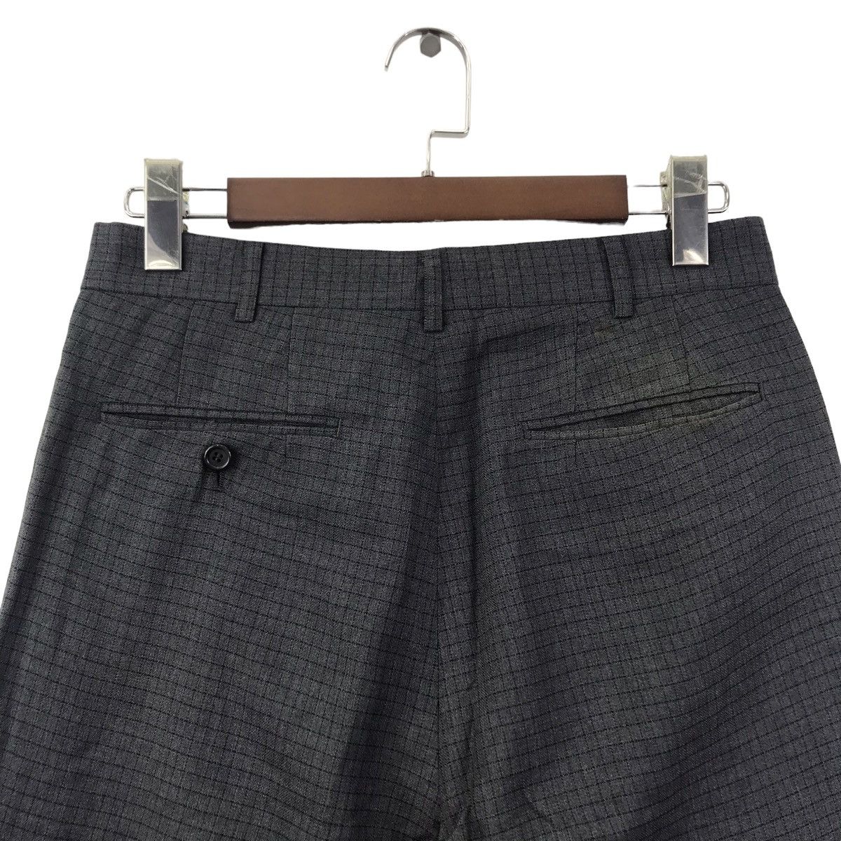 Japanese Brand LAUTREAMONT Japanese Brand Check Grey Straight Cut Pant Size US 29 - 7 Thumbnail