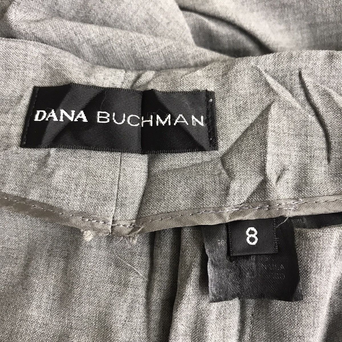 Vintage Vintage DANA BUCHMAN Boot Cut Wool Grey Casual Trousers Pant Size US 30 / EU 46 - 3 Thumbnail