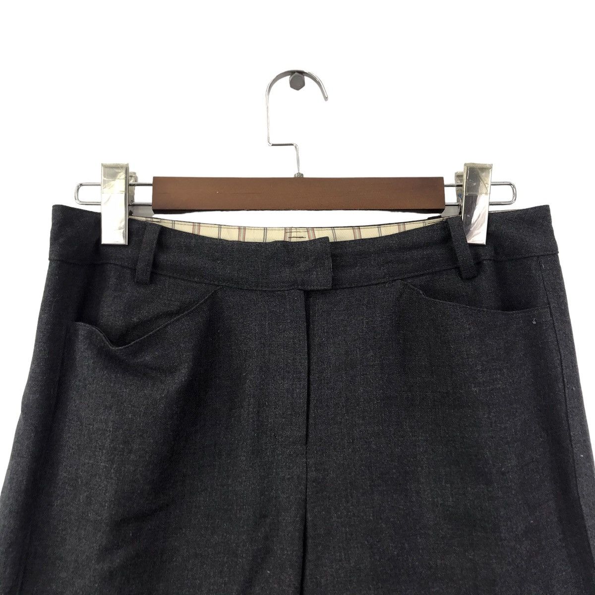 Vintage MARLINE BLUE YOKOHAMA Straight Cut Slack Grey Trousers Pant Size US 30 / EU 46 - 2 Thumbnail
