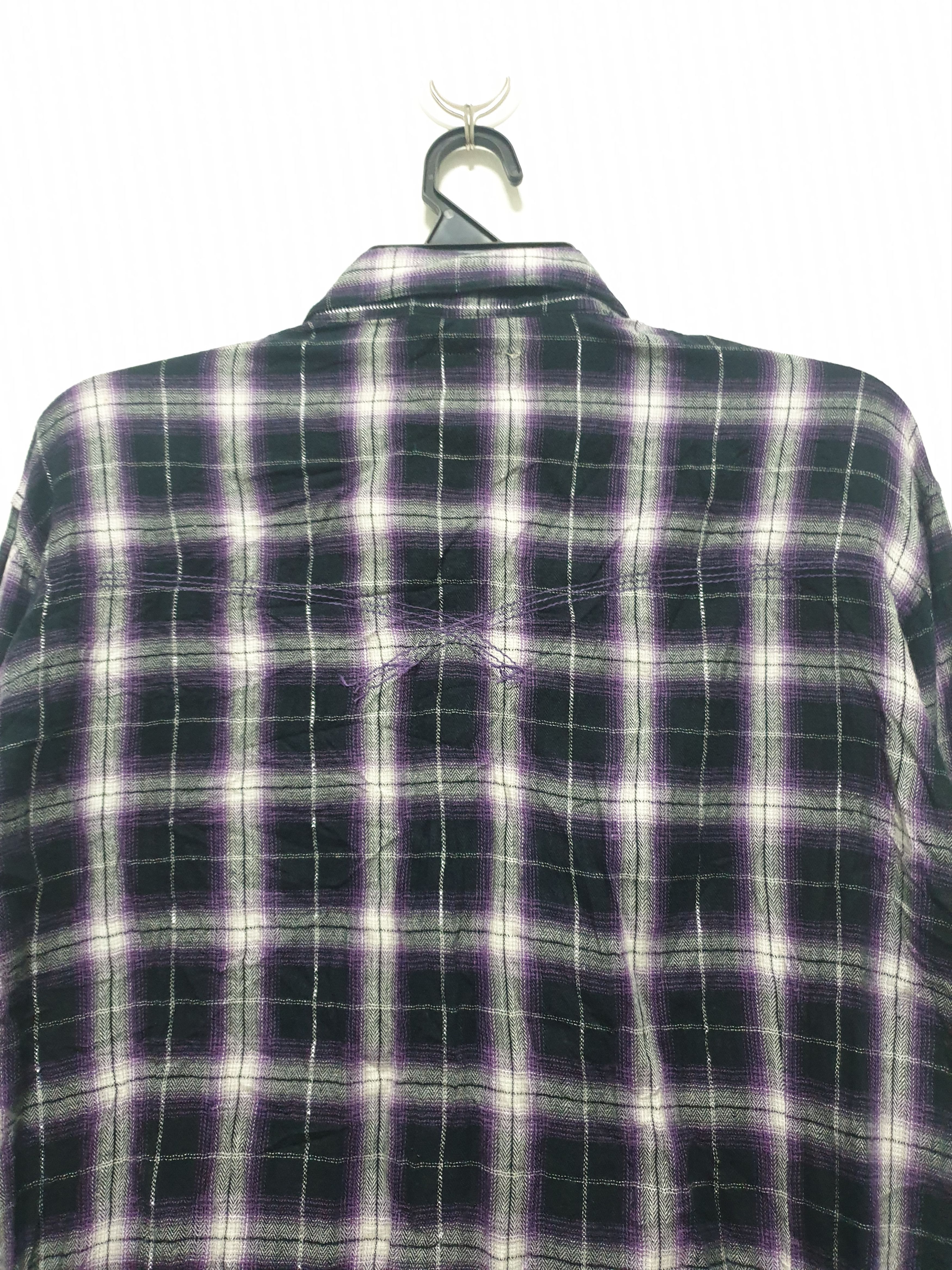 Japanese Brand 💥Glave house checkered purple western shirt Size US L / EU 52-54 / 3 - 9 Thumbnail