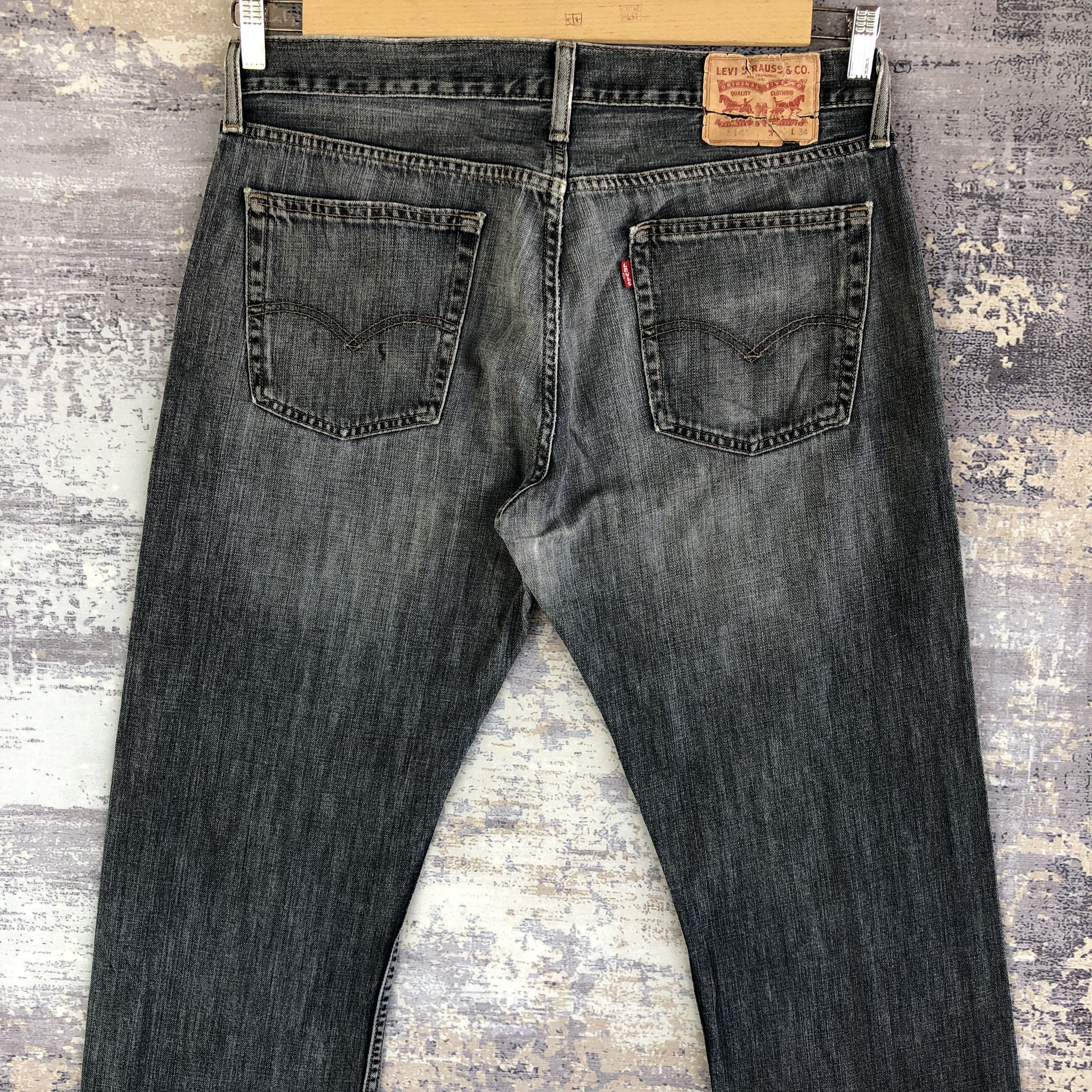Levi's Vintage Levis Faded Black Jeans Distressed Levi's 514 Denim Size US 36 / EU 52 - 4 Thumbnail