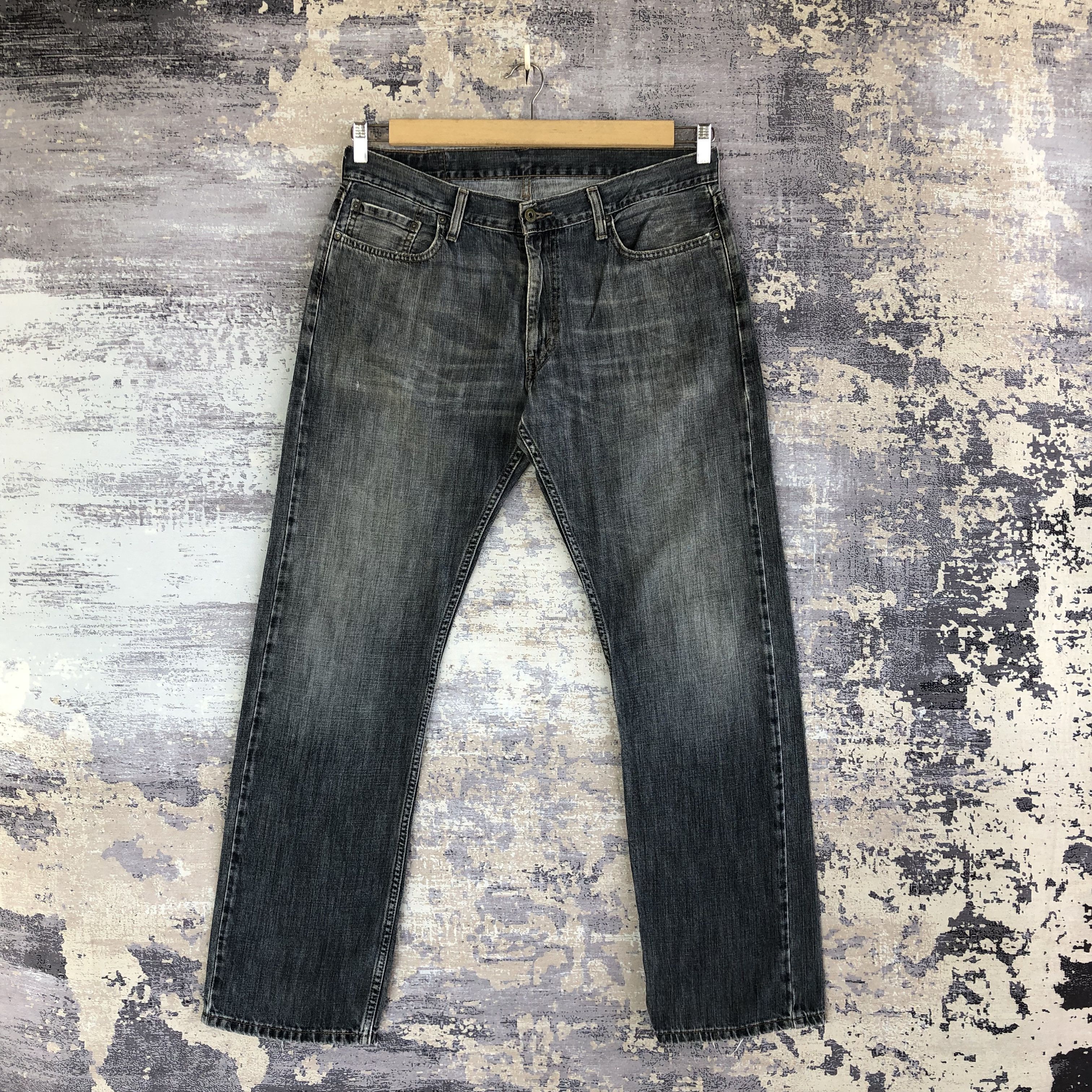 Levi's Vintage Levis Faded Black Jeans Distressed Levi's 514 Denim Size US 36 / EU 52 - 1 Thumbnail
