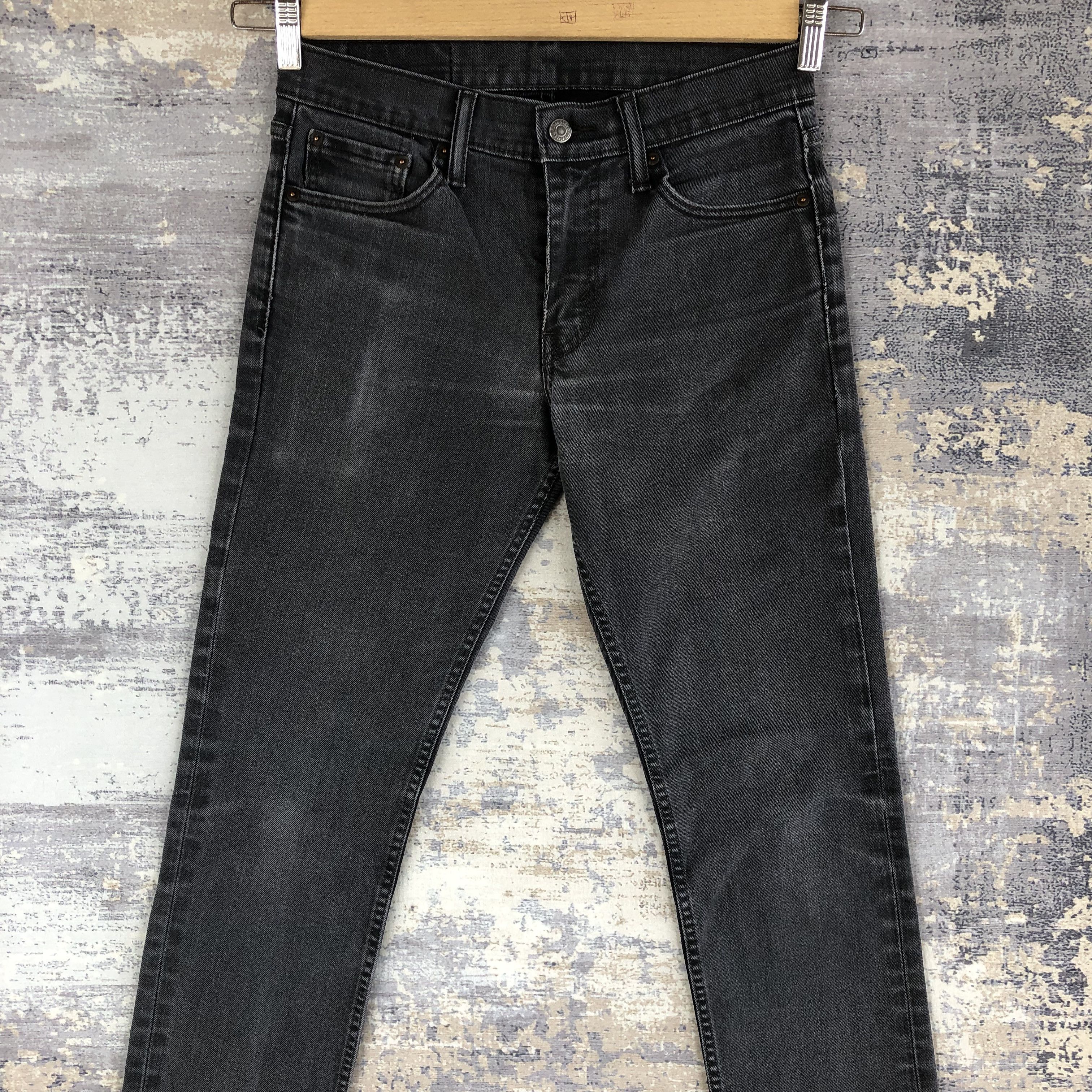 Jean Vintage Levis Faded Black Jeans Levi's 511 Skinny Denim Size 28" / US 6 / IT 42 - 5 Thumbnail