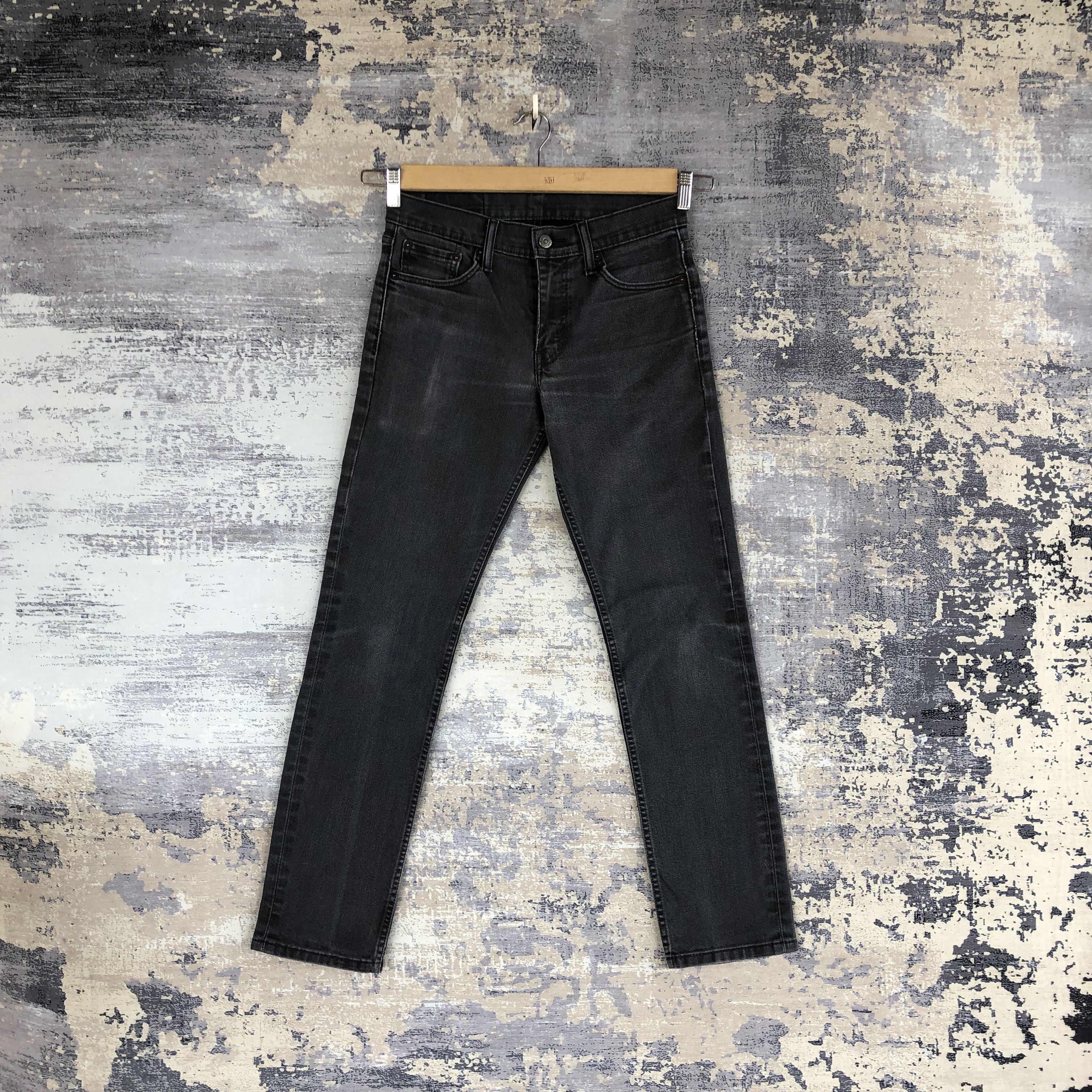 Jean Vintage Levis Faded Black Jeans Levi's 511 Skinny Denim Size 28" / US 6 / IT 42 - 1 Thumbnail