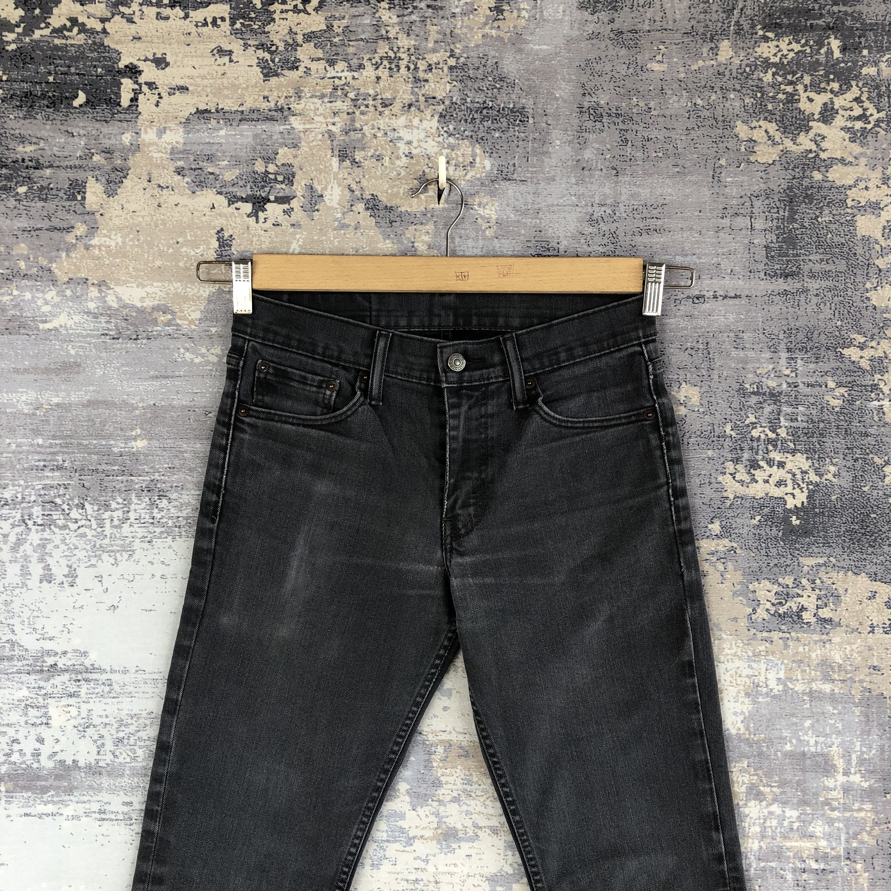 Jean Vintage Levis Faded Black Jeans Levi's 511 Skinny Denim Size 28" / US 6 / IT 42 - 3 Thumbnail