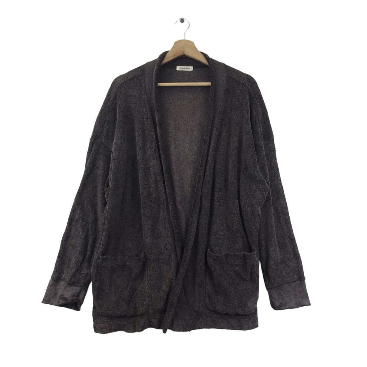 Issey Miyake PLANTATION ISSEY MIYAKE Dark Grey Cardigan Sweatshirt Size M / US 6-8 / IT 42-44 - 1 Thumbnail