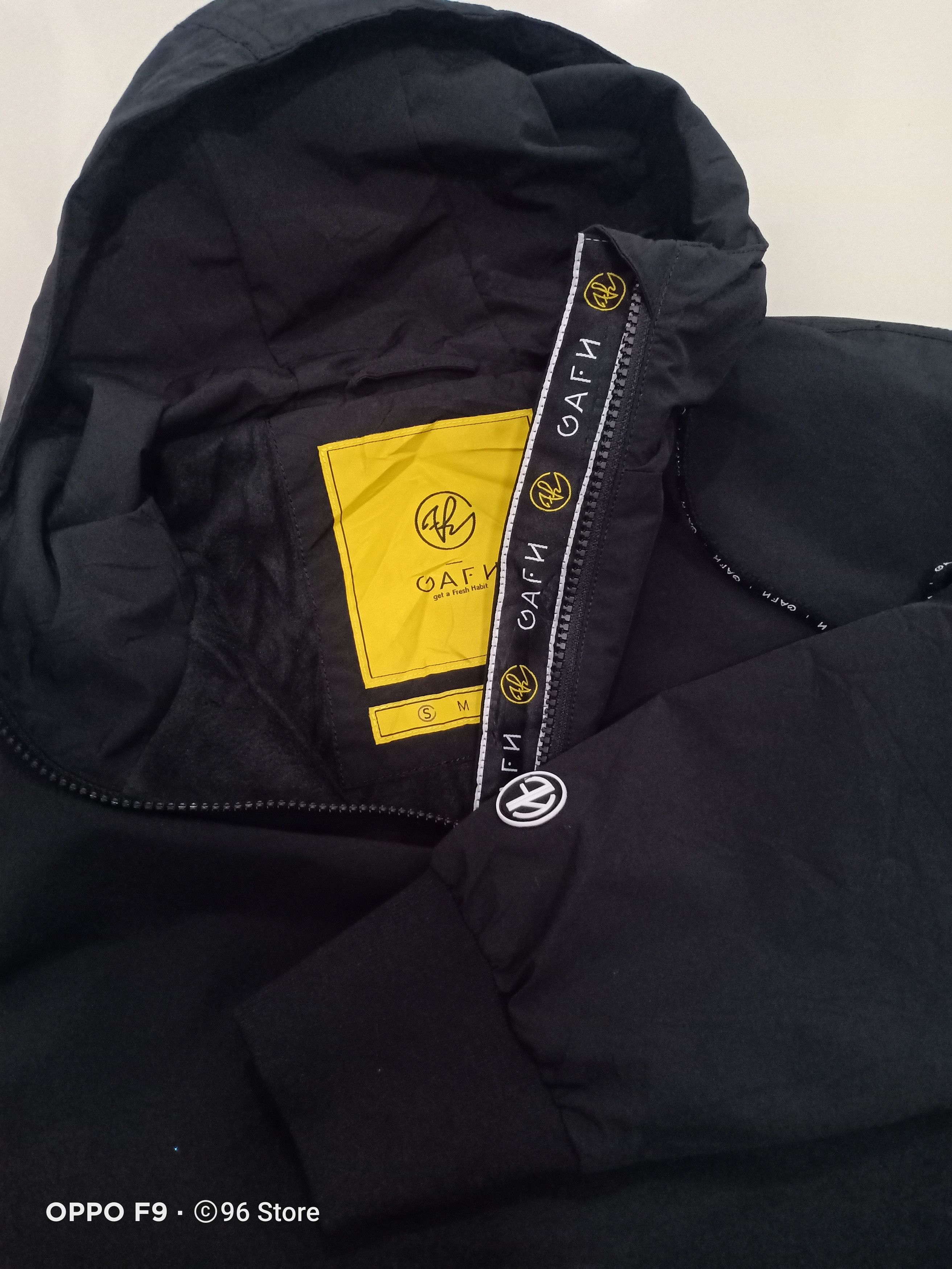 Japanese Brand Japanese GAFH Half Zip Black Nylon Hoodie Jacket Size US S / EU 44-46 / 1 - 14 Thumbnail