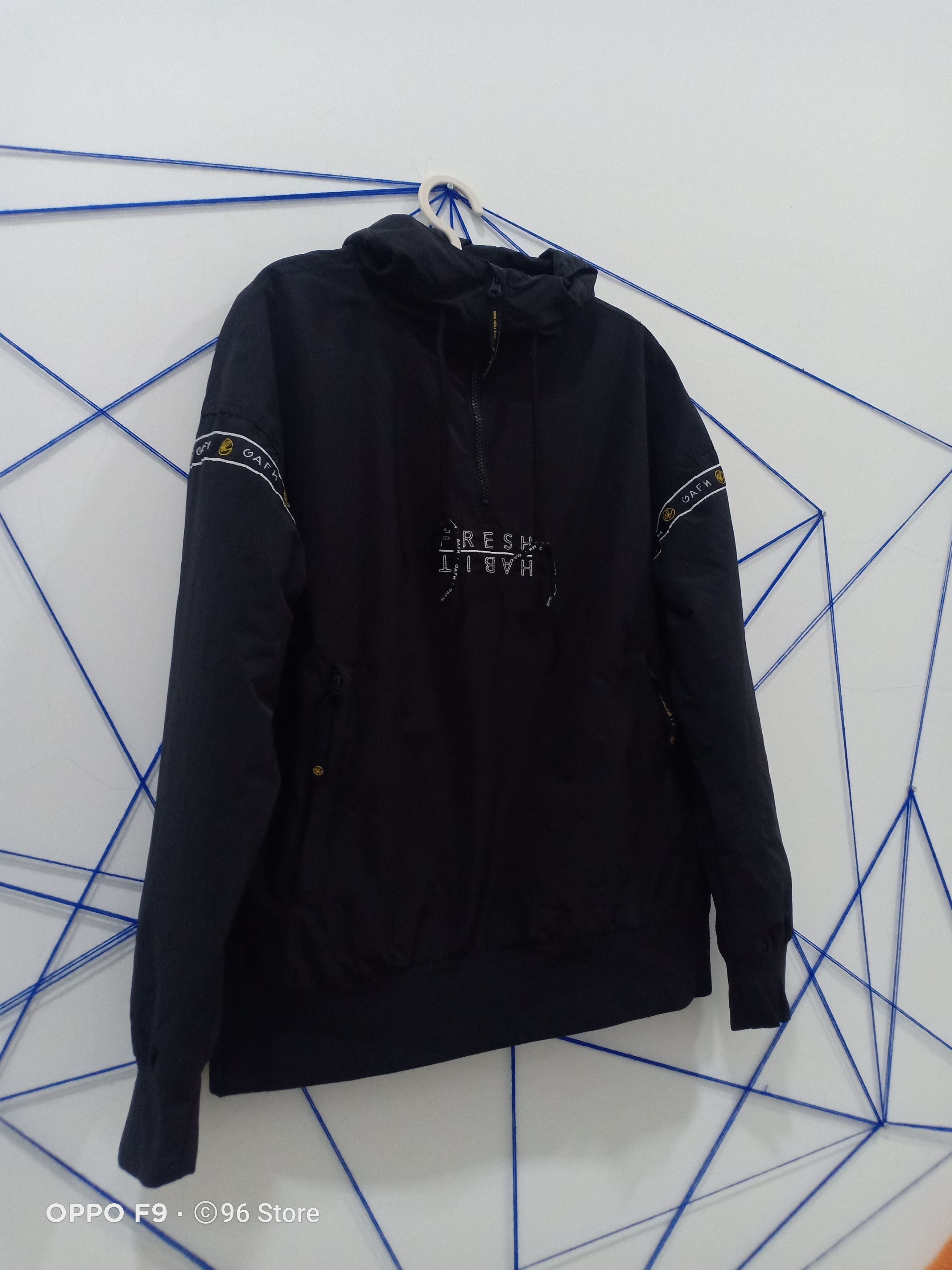 Japanese Brand Japanese GAFH Half Zip Black Nylon Hoodie Jacket Size US S / EU 44-46 / 1 - 3 Thumbnail