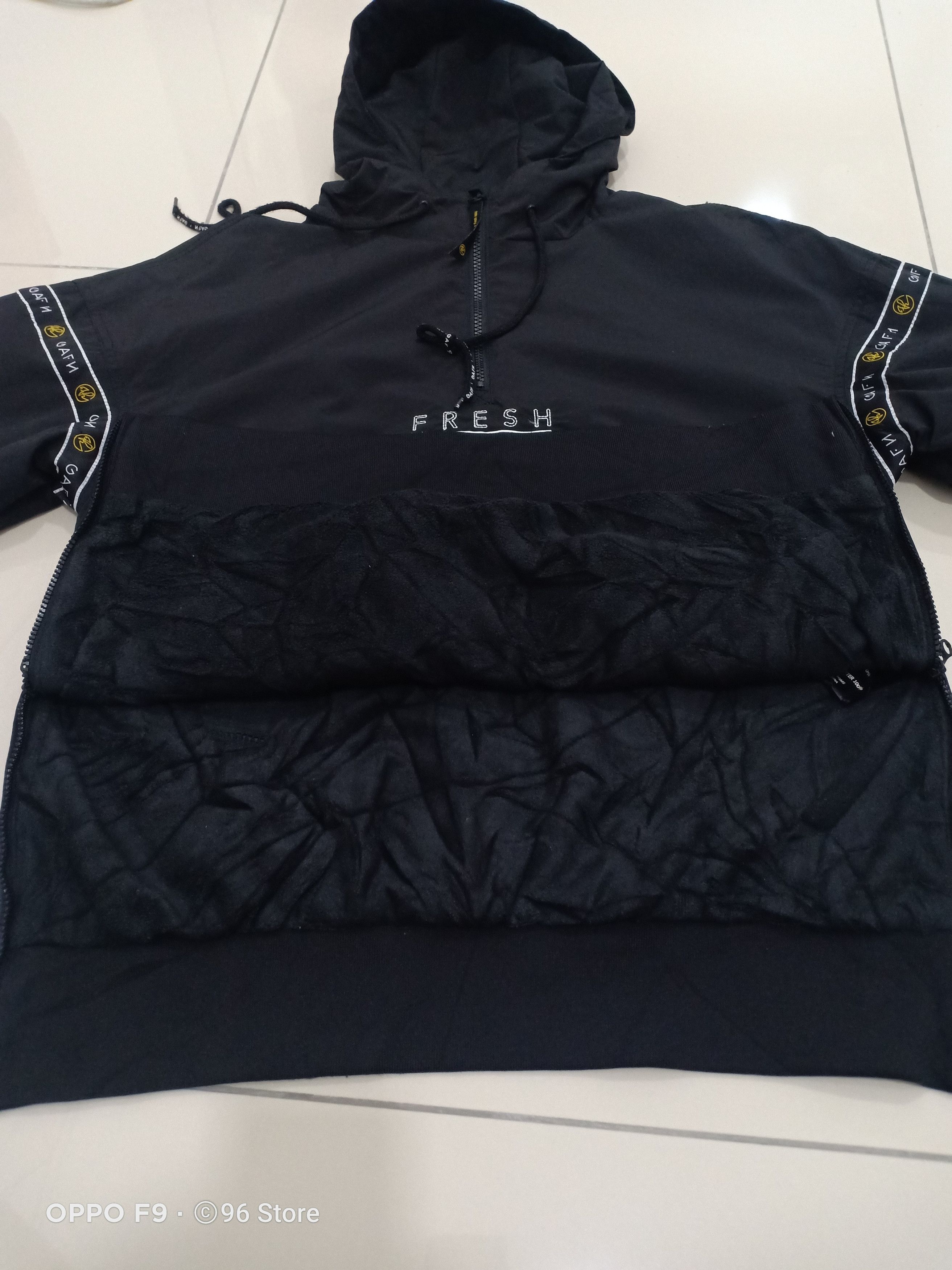 Japanese Brand Japanese GAFH Half Zip Black Nylon Hoodie Jacket Size US S / EU 44-46 / 1 - 9 Thumbnail