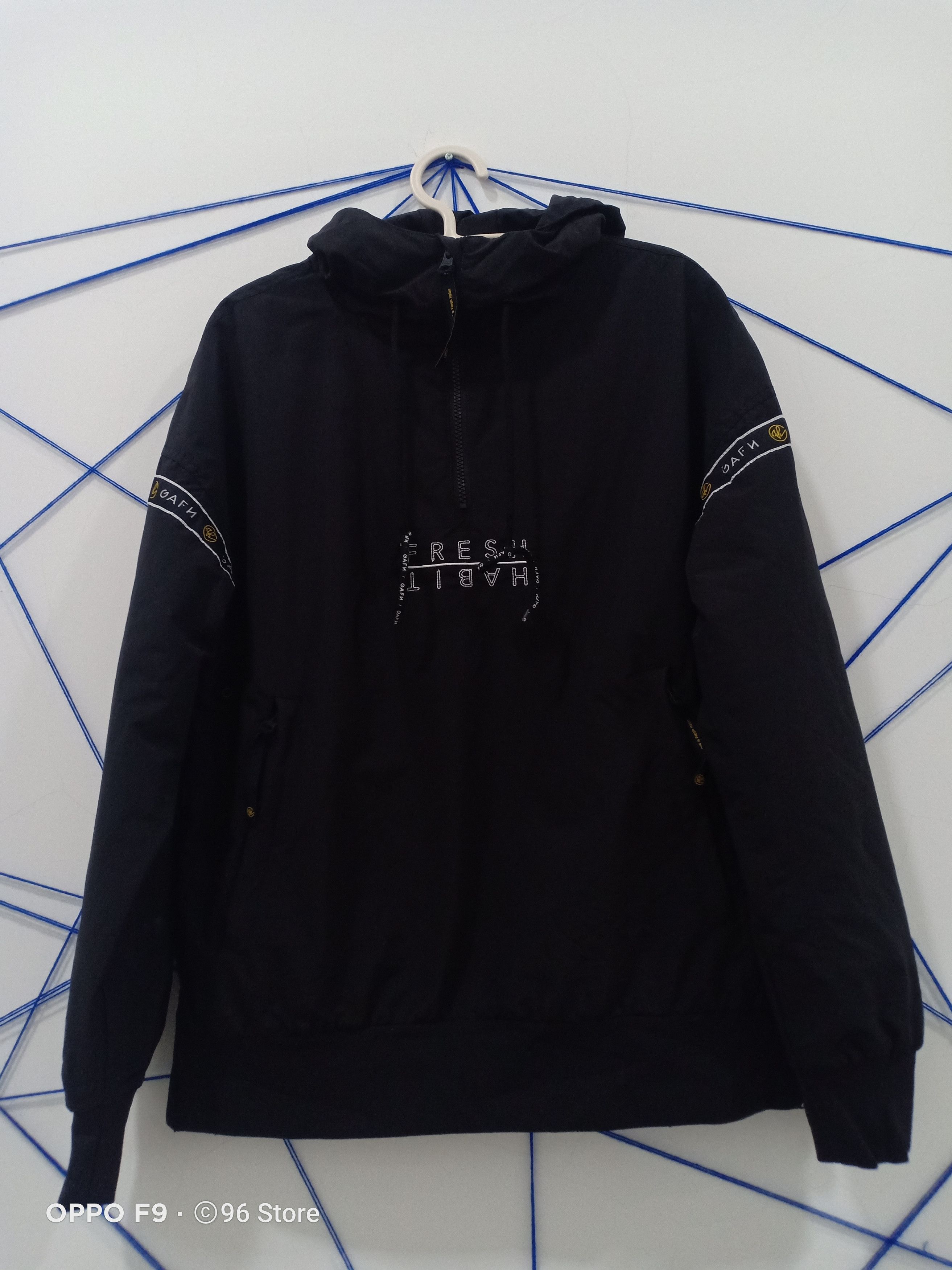 Japanese Brand Japanese GAFH Half Zip Black Nylon Hoodie Jacket Size US S / EU 44-46 / 1 - 1 Thumbnail