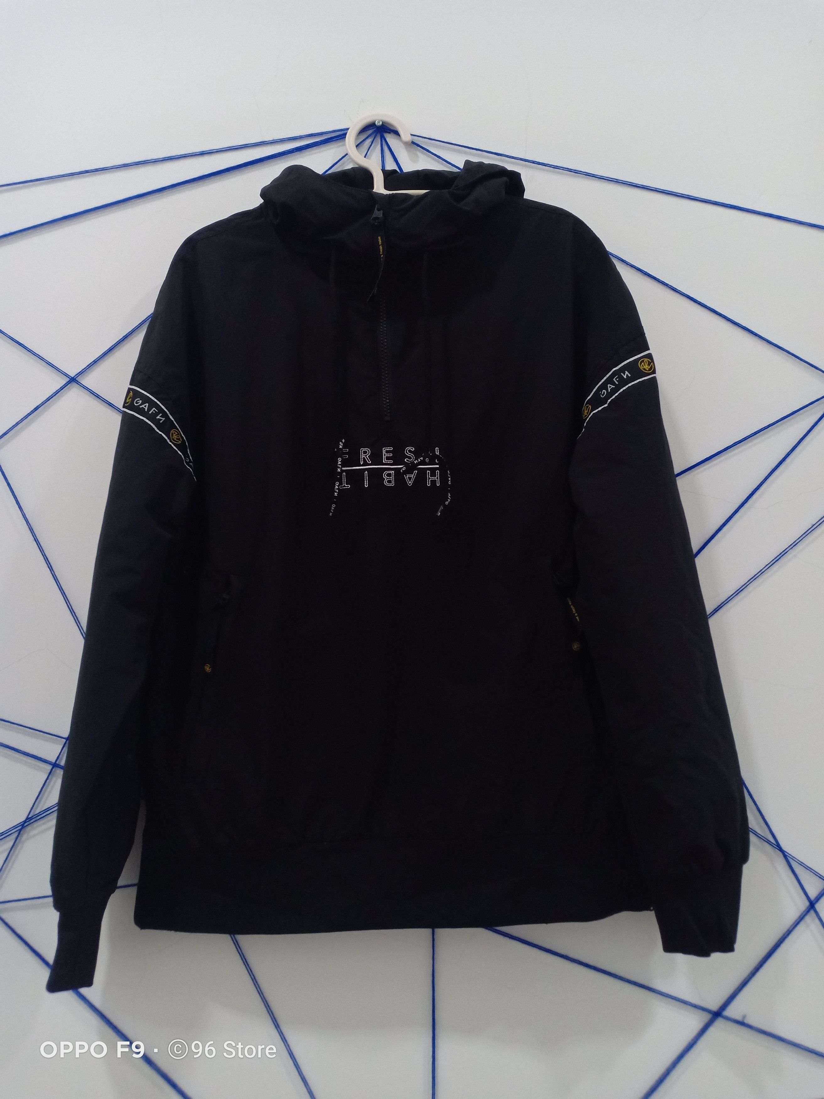 Japanese Brand Japanese GAFH Half Zip Black Nylon Hoodie Jacket Size US S / EU 44-46 / 1 - 2 Thumbnail