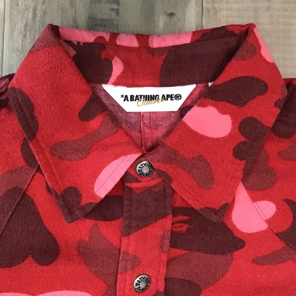 Bape BAPE camo Short sleeve shirt red camo Size US M / EU 48-50 / 2 - 2 Thumbnail