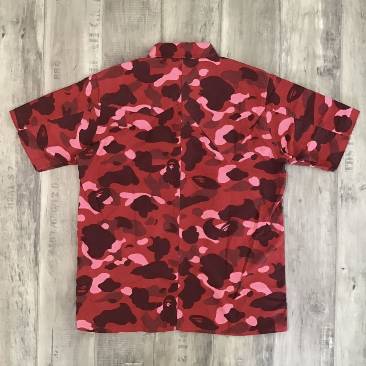 Bape BAPE camo Short sleeve shirt red camo Size US M / EU 48-50 / 2 - 5 Thumbnail