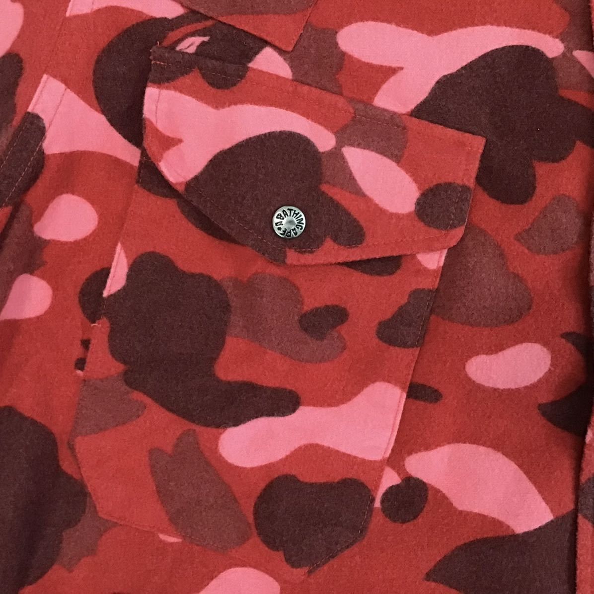 Bape BAPE camo Short sleeve shirt red camo Size US M / EU 48-50 / 2 - 4 Thumbnail
