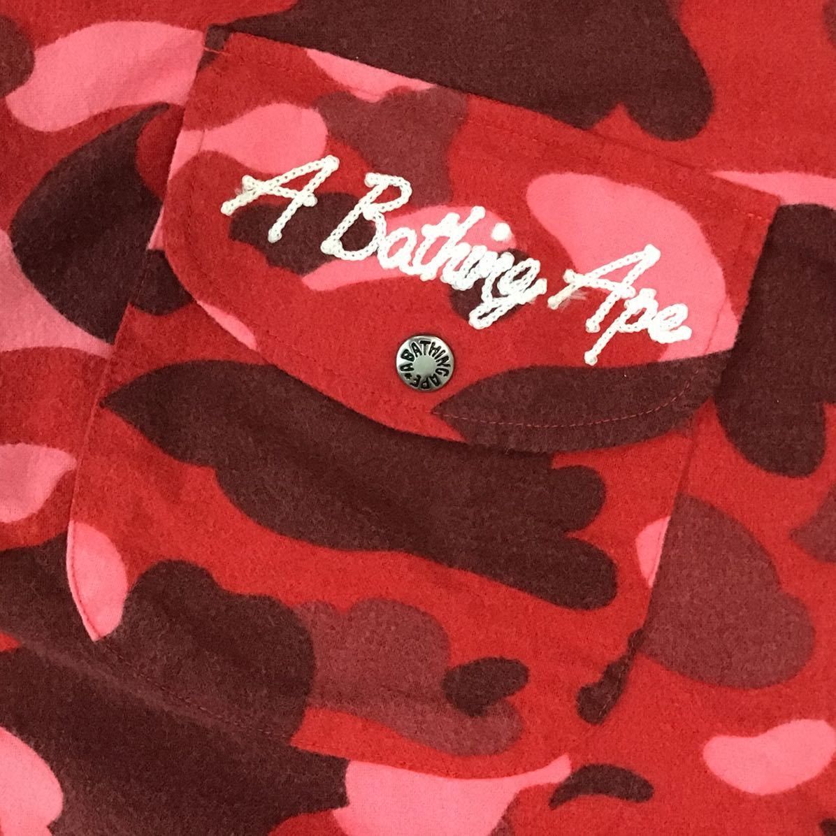 Bape BAPE camo Short sleeve shirt red camo Size US M / EU 48-50 / 2 - 3 Thumbnail