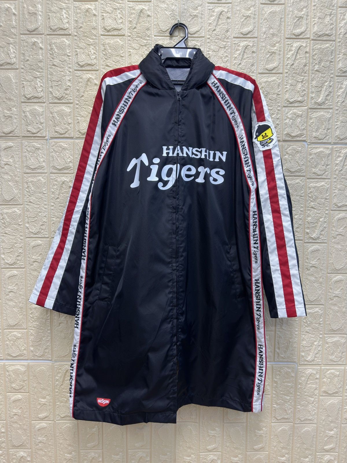 Hanshin Tigers ジャケット 黒/黄色 Yellow and Black Satin Hanshin Tigers Jacket - Jackets Masters