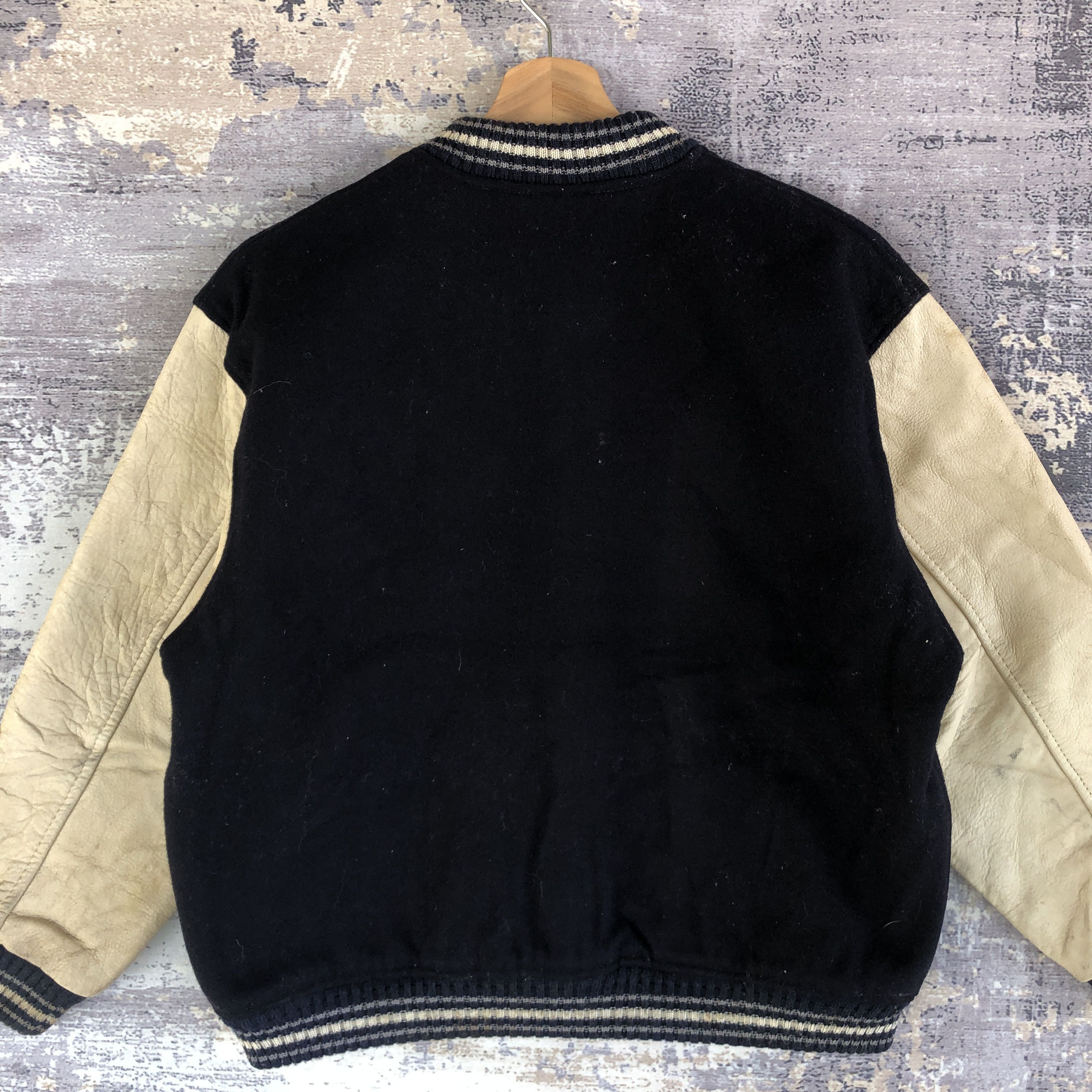Vintage Scene Sports Varsity Jacket Letterman Leather Wool Jacket Size US M / EU 48-50 / 2 - 8 Thumbnail