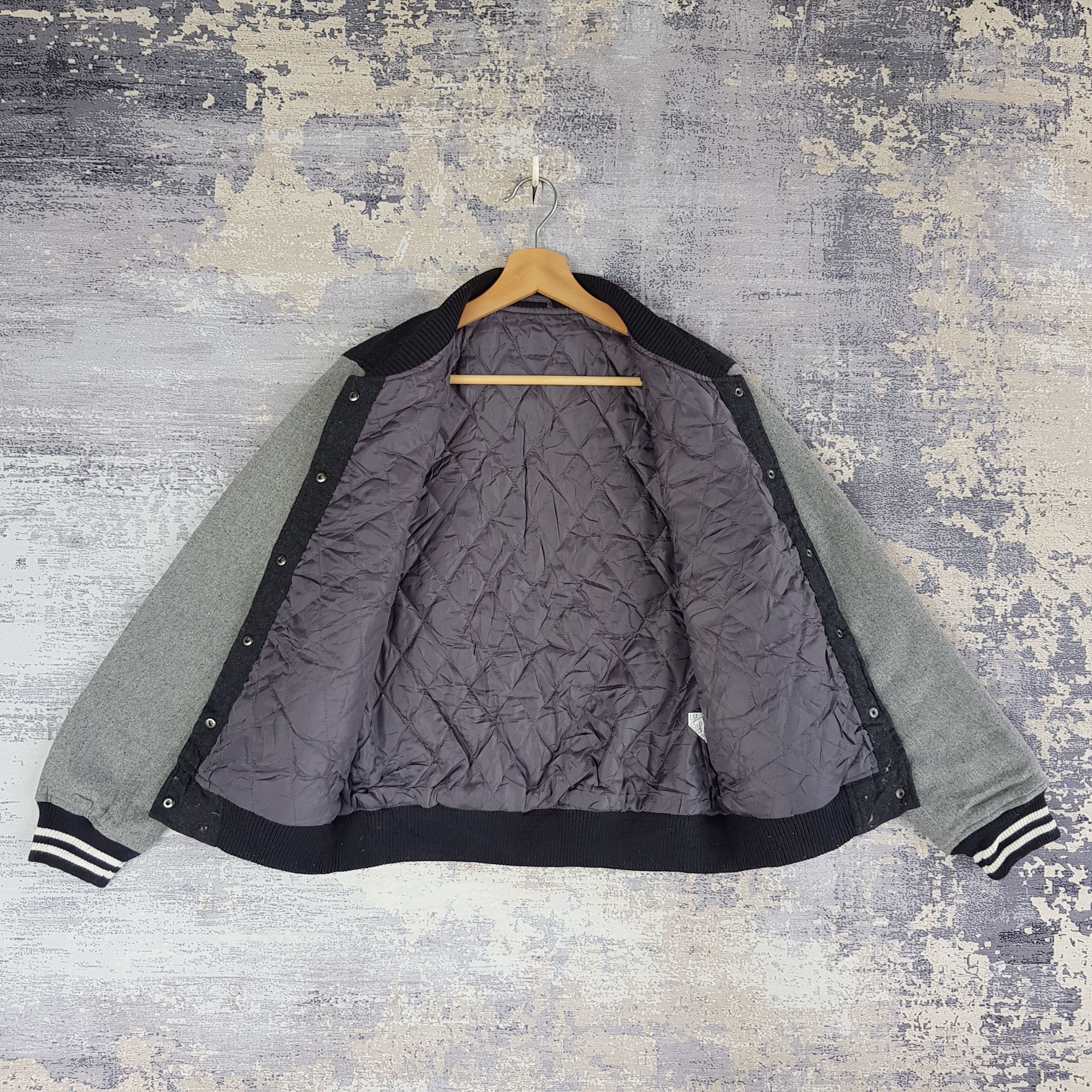 Japanese Brand × Vintage Vintage Harris Tweed Varsity Jacket Wool Jacket - BS70059. Size US S / EU 44-46 / 1 - 7 Thumbnail