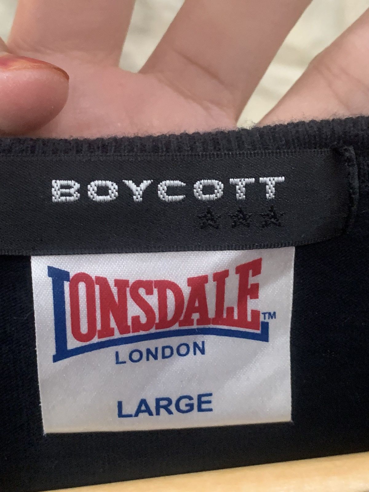 Boycott Boycott x Lonsdale big logo t-shirt Size US L / EU 52-54 / 3 - 10 Thumbnail
