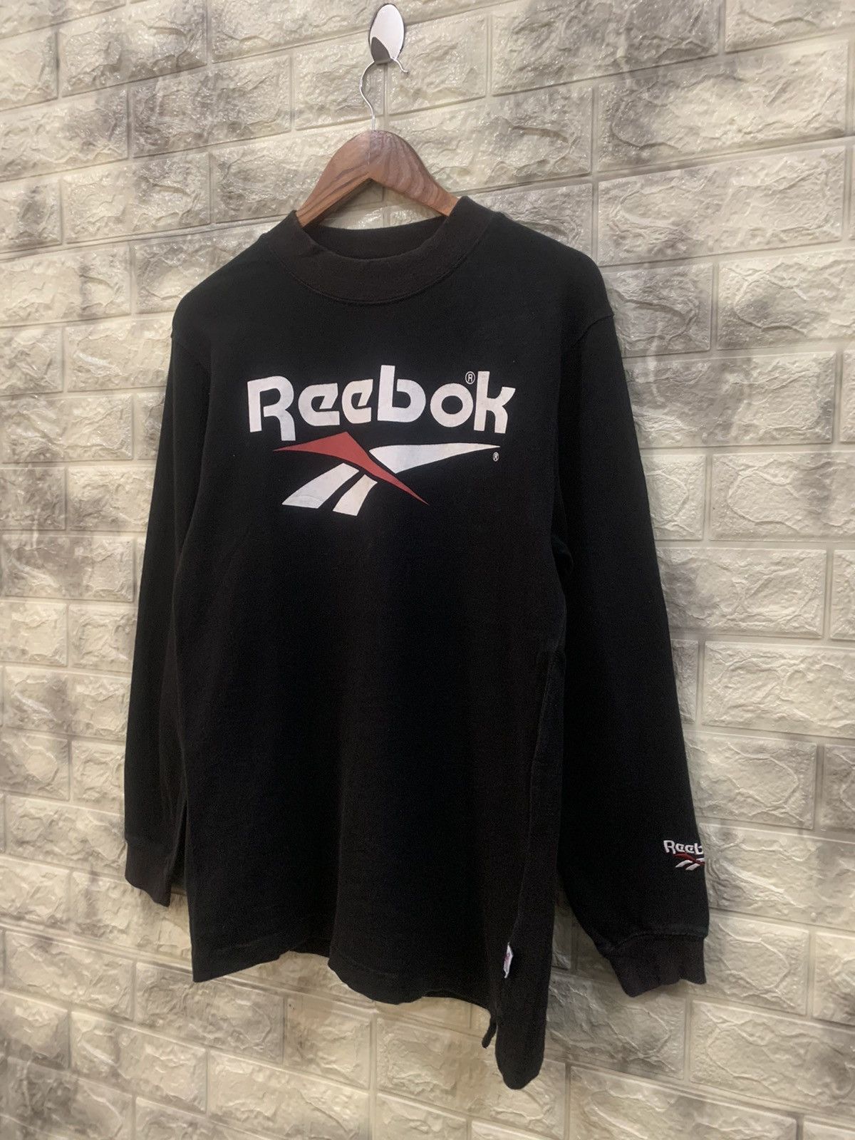 Reebok × Vintage Vintage Reebok big logo black shirt Size US M / EU 48-50 / 2 - 4 Thumbnail