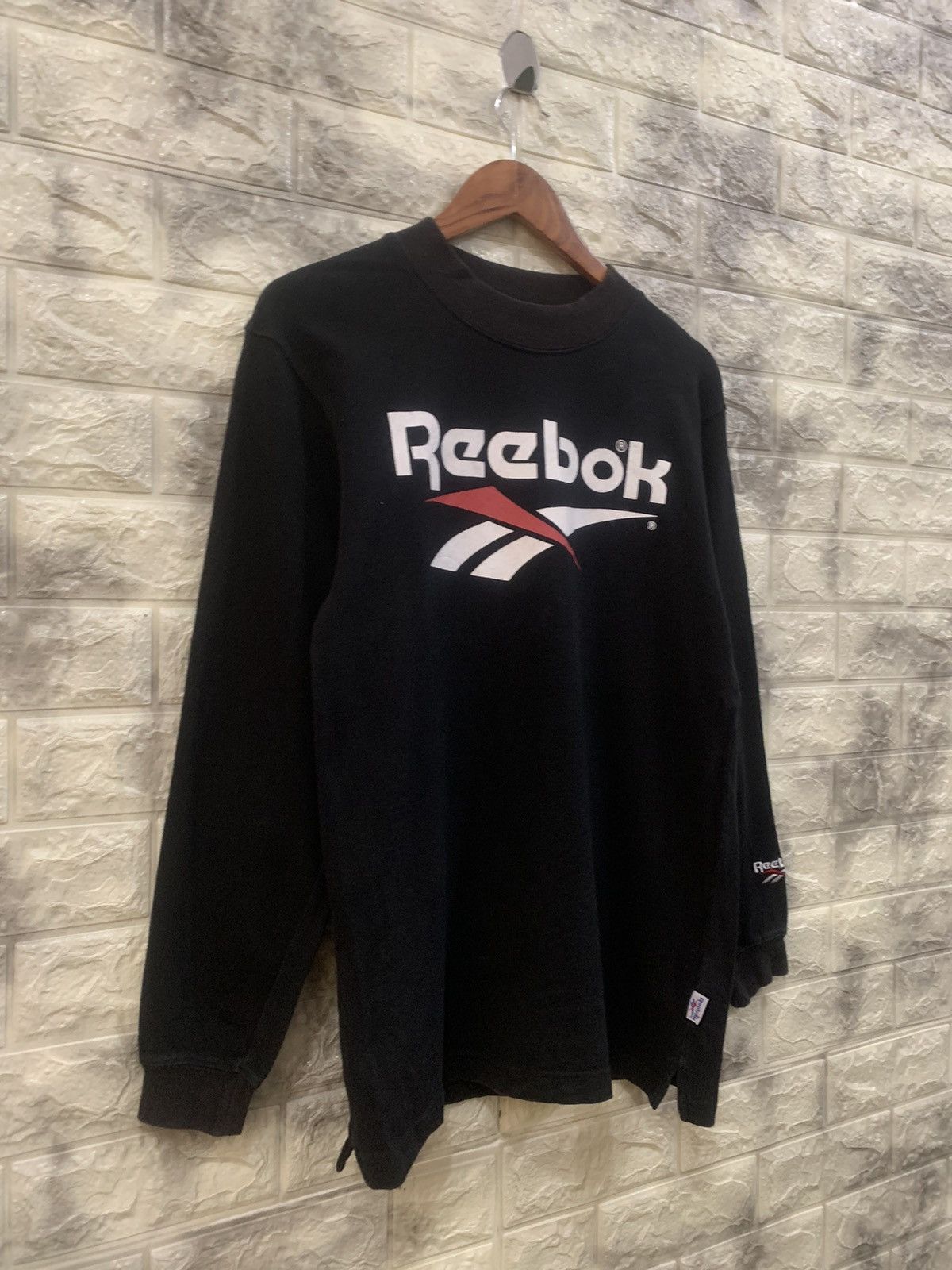 Reebok × Vintage Vintage Reebok big logo black shirt Size US M / EU 48-50 / 2 - 3 Thumbnail