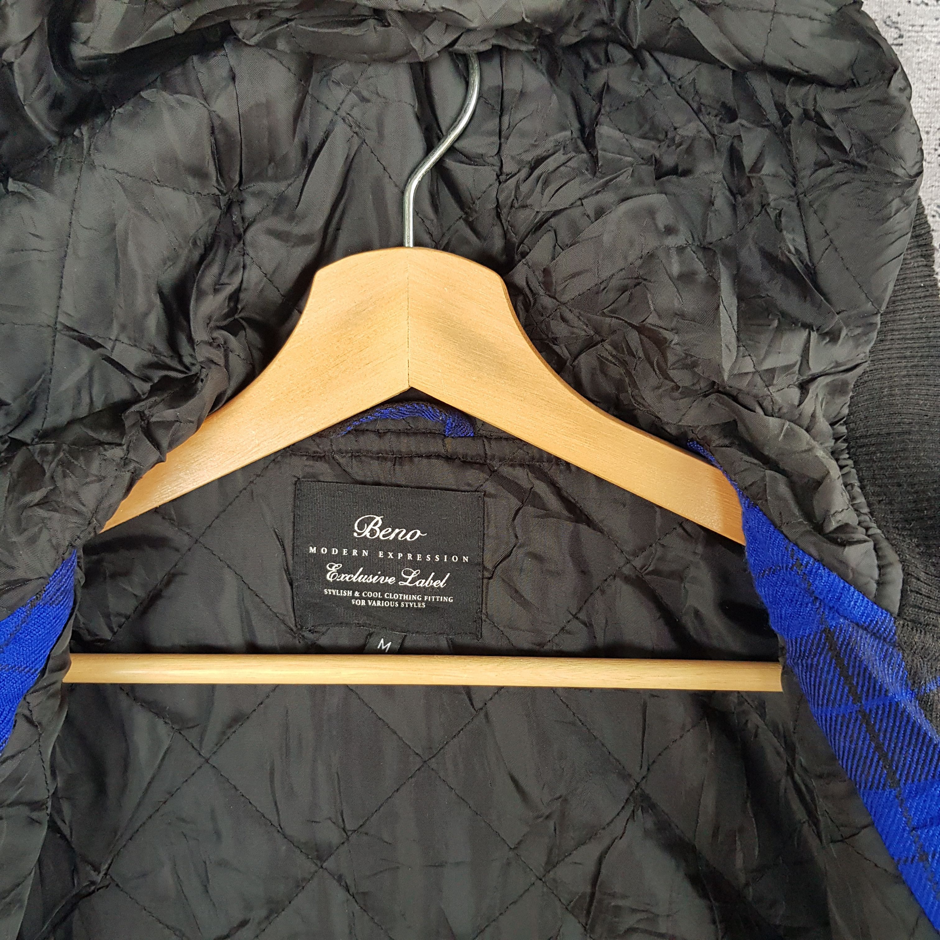 Japanese Brand × Vintage Japanese Checkered Varsity Jacket Hoodie Wool Jackets Size US S / EU 44-46 / 1 - 6 Thumbnail