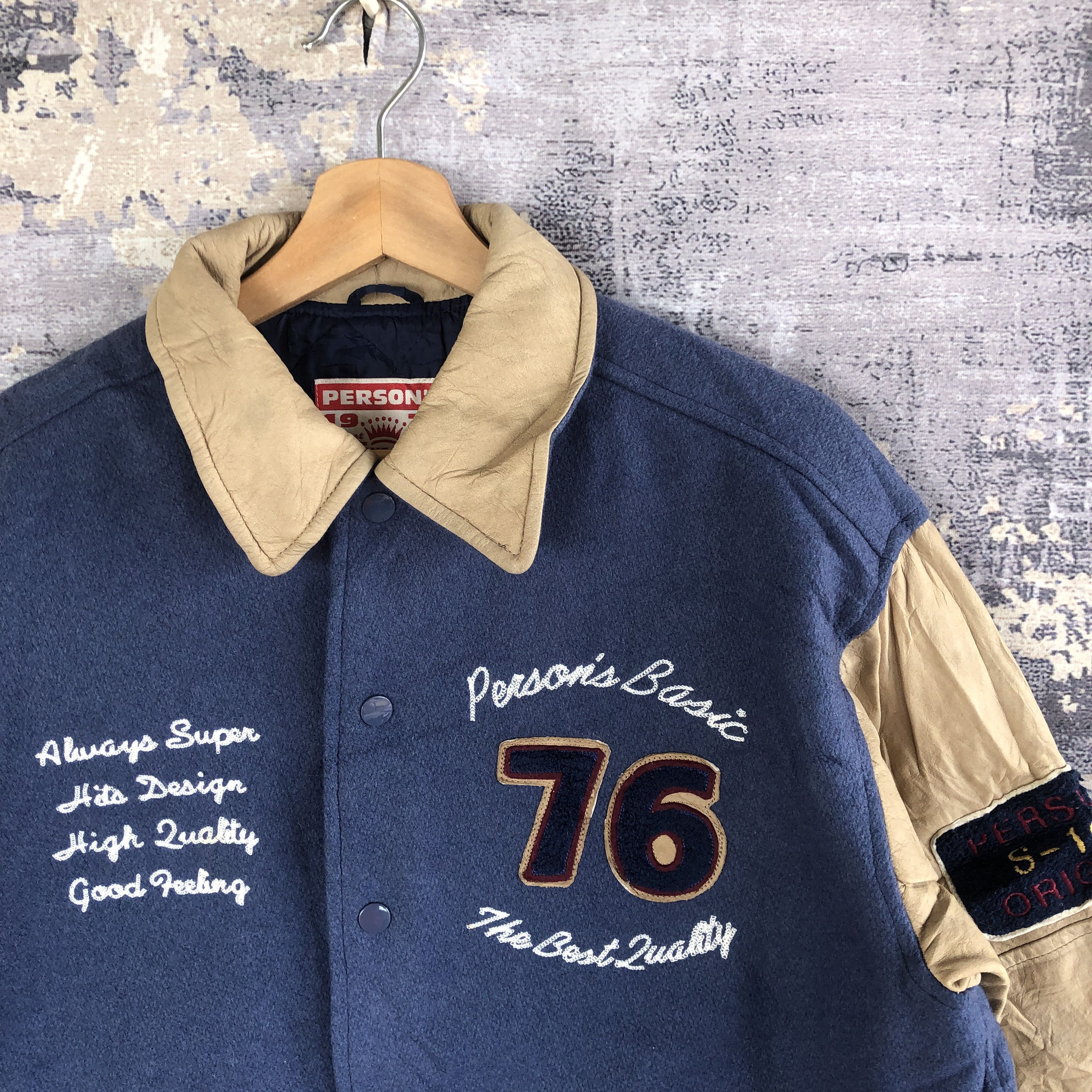 Vintage Vintage Person Varsity Jacket Japanese Baseball Wool Jacket Size US L / EU 52-54 / 3 - 6 Thumbnail