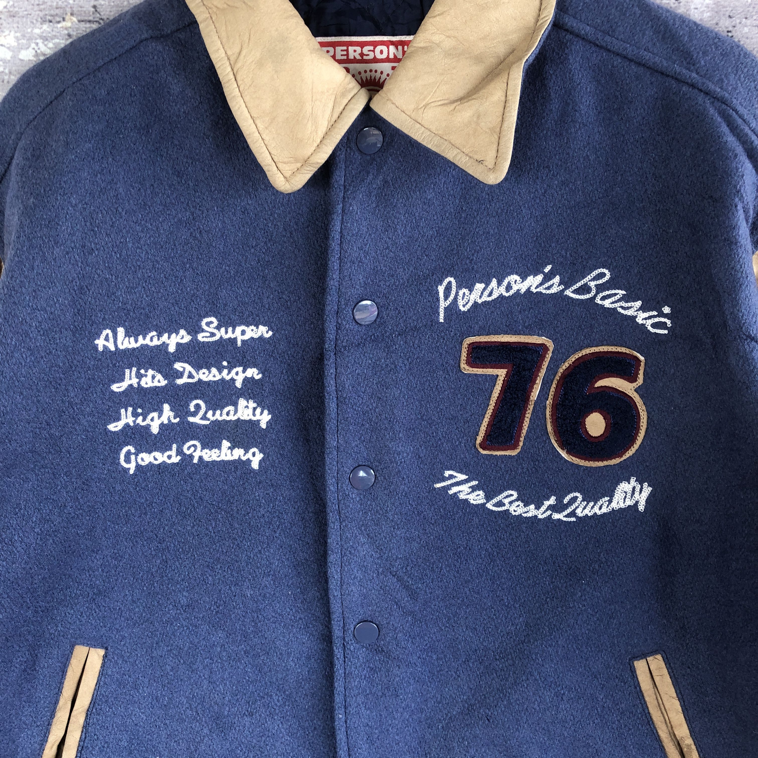 Vintage Vintage Person Varsity Jacket Japanese Baseball Wool Jacket Size US L / EU 52-54 / 3 - 8 Thumbnail