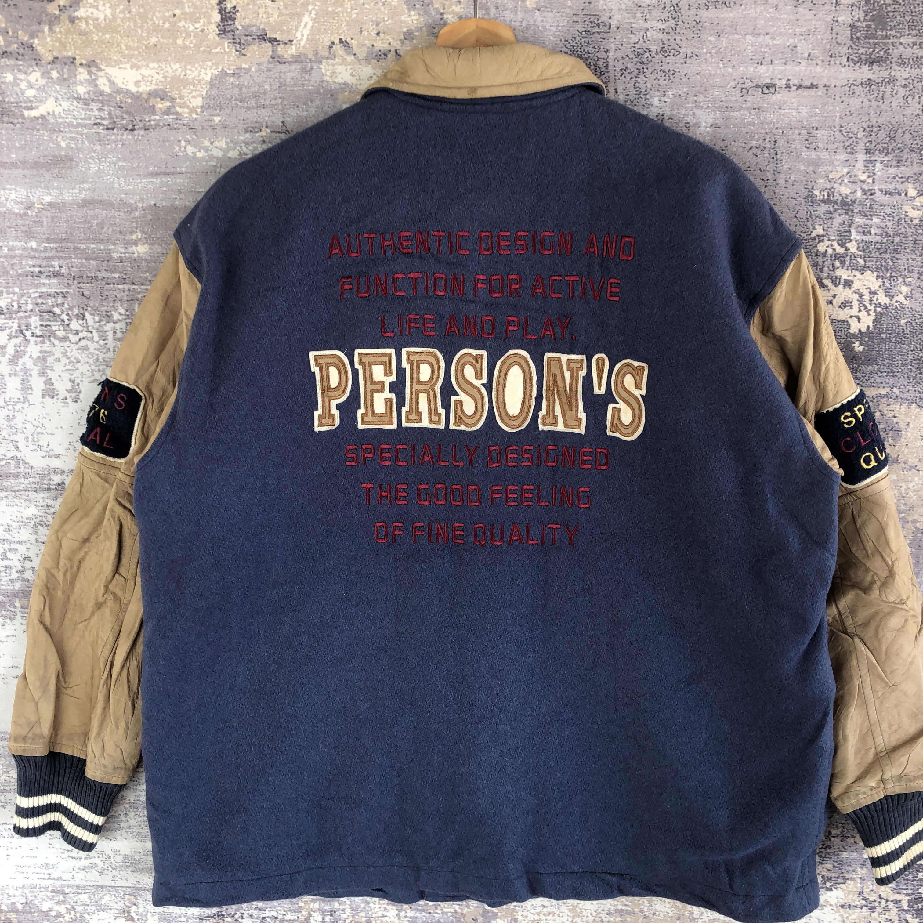Vintage Vintage Person Varsity Jacket Japanese Baseball Wool Jacket Size US L / EU 52-54 / 3 - 5 Thumbnail