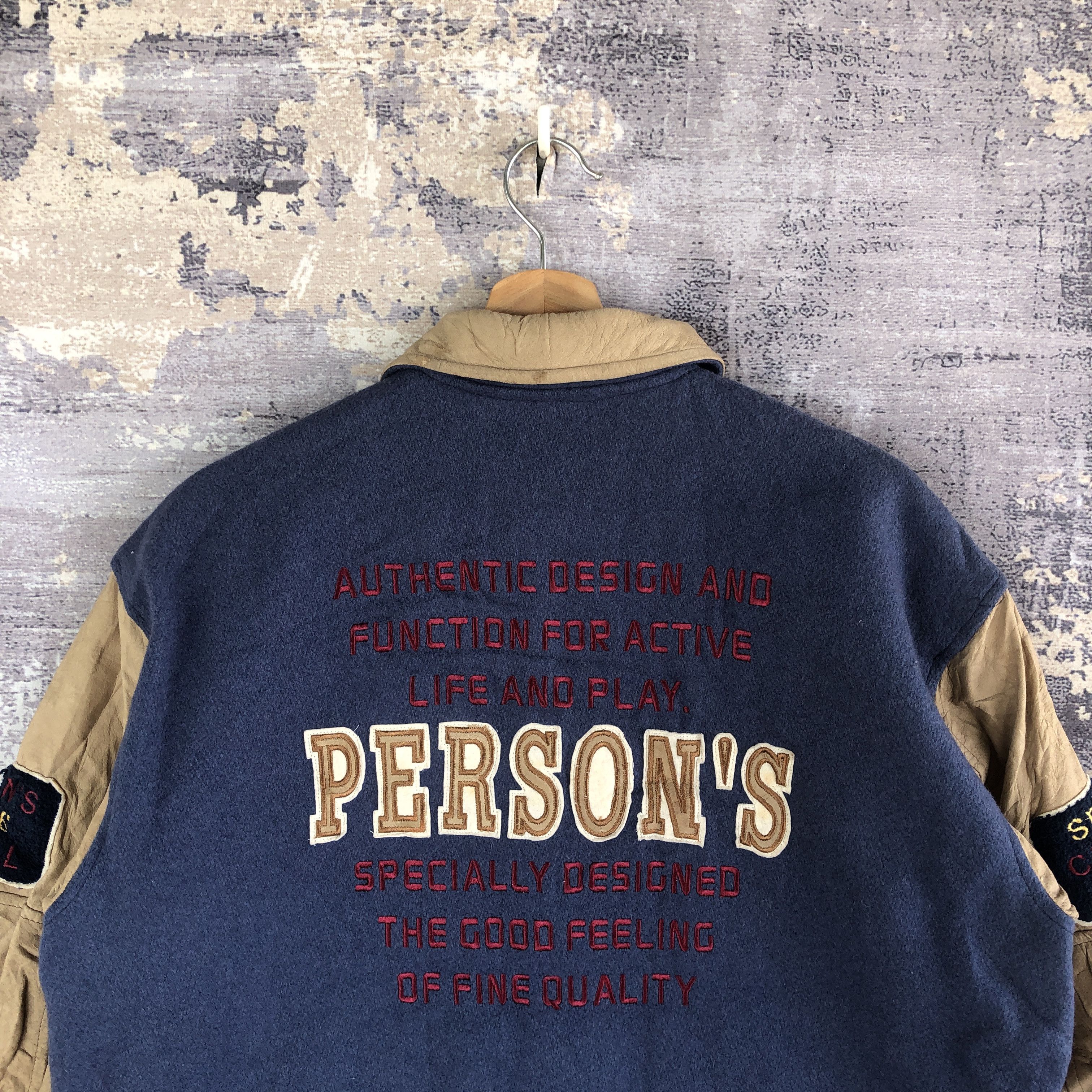 Vintage Vintage Person Varsity Jacket Japanese Baseball Wool Jacket Size US L / EU 52-54 / 3 - 4 Thumbnail