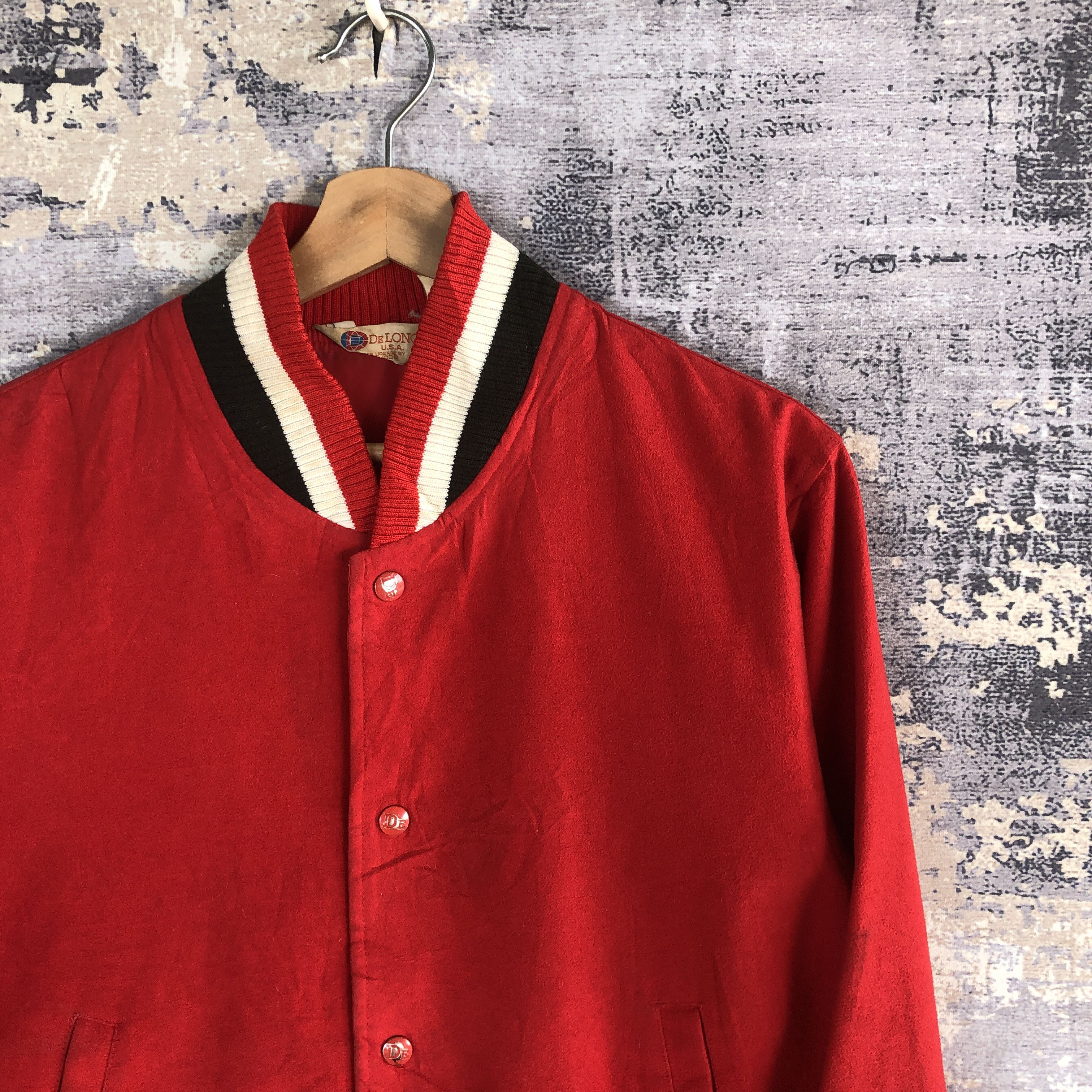 Delong × Vintage Vintage De Long Varsity Jacket Japanese Wool Jacket Size US M / EU 48-50 / 2 - 4 Thumbnail