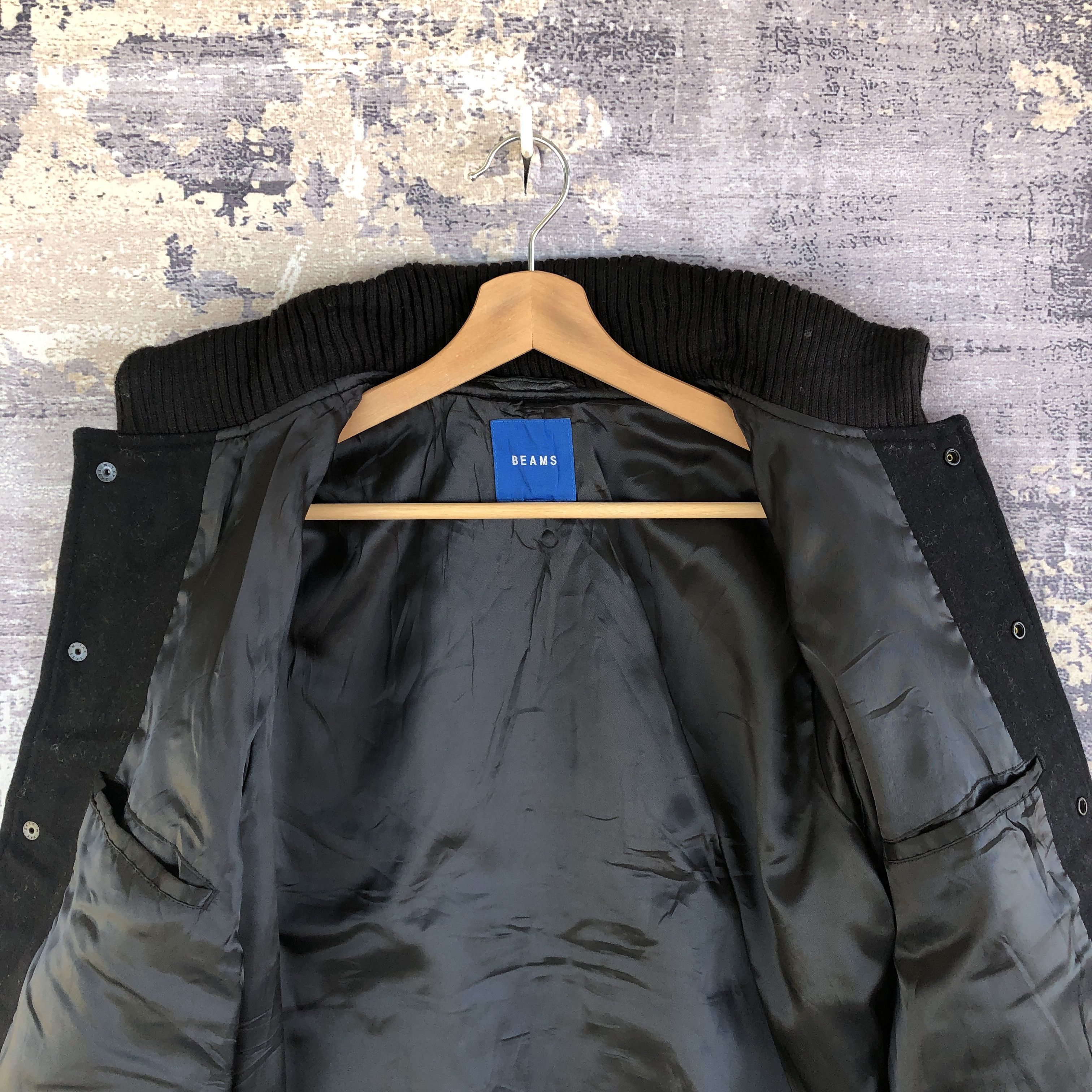 Beams Plus × Vintage Beams Varsity Jacket Japanese Leather Jacket Wool Jacket Size S / US 4 / IT 40 - 8 Thumbnail