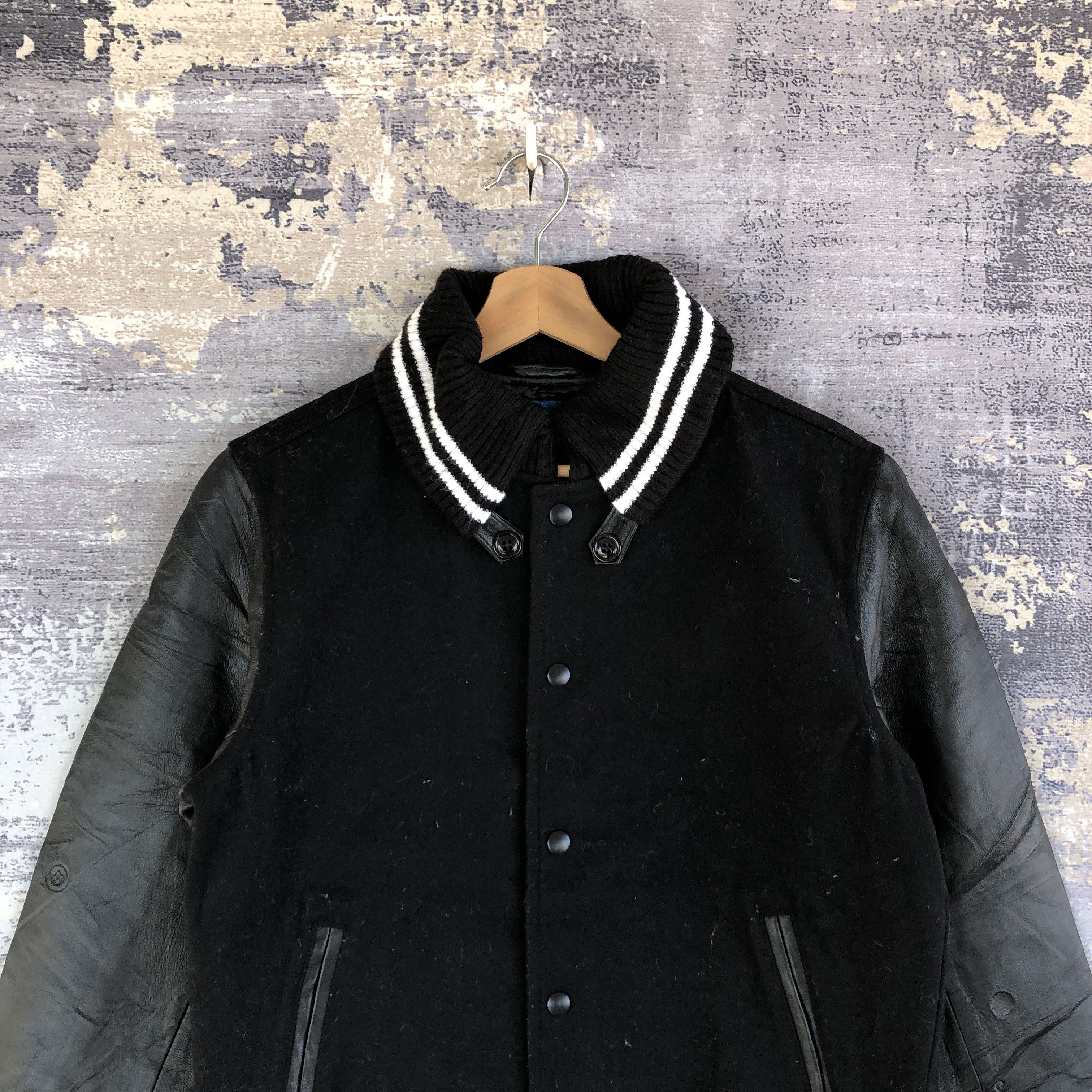 Beams Plus × Vintage Beams Varsity Jacket Japanese Leather Jacket Wool Jacket Size S / US 4 / IT 40 - 3 Thumbnail