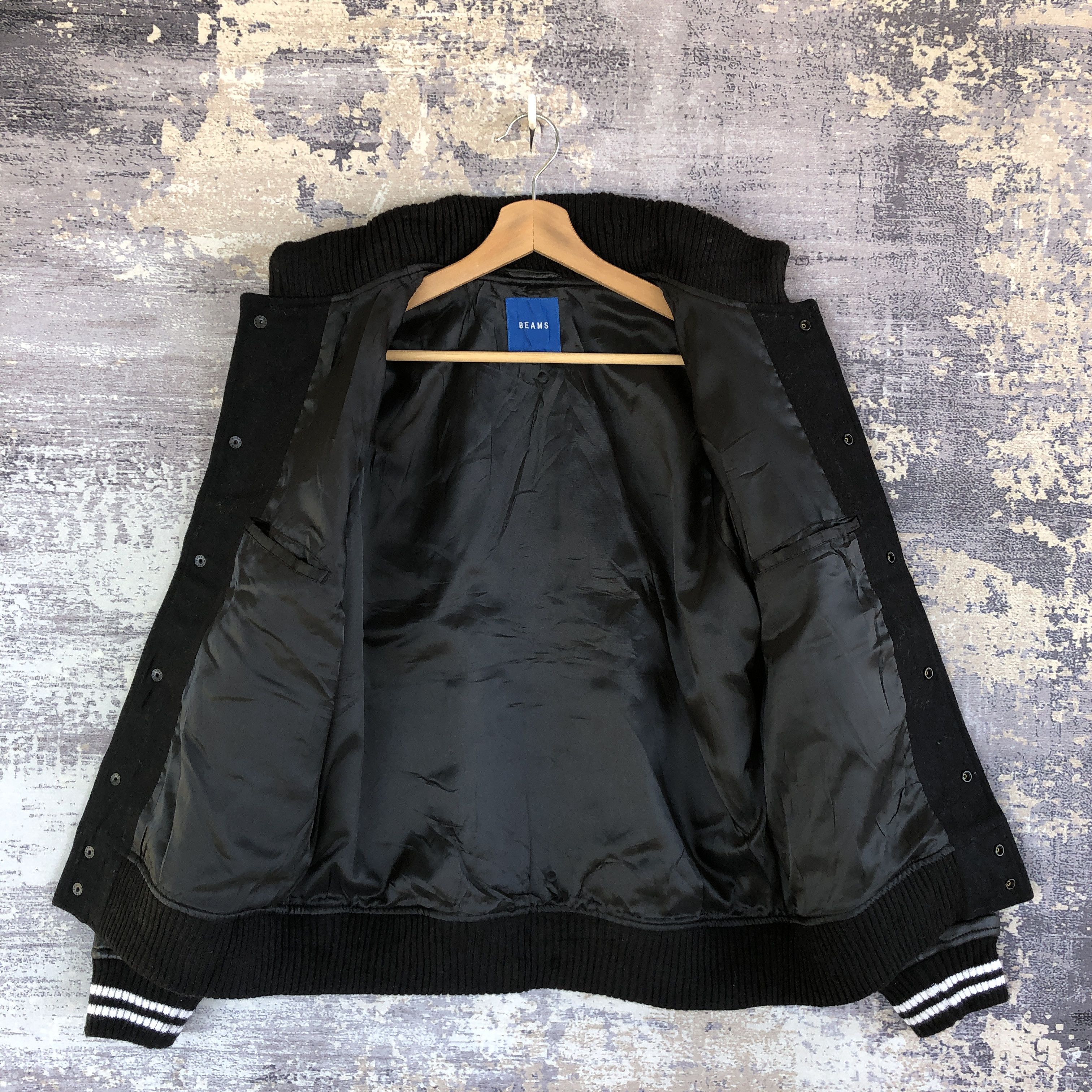 Beams Plus × Vintage Beams Varsity Jacket Japanese Leather Jacket Wool Jacket Size S / US 4 / IT 40 - 7 Thumbnail
