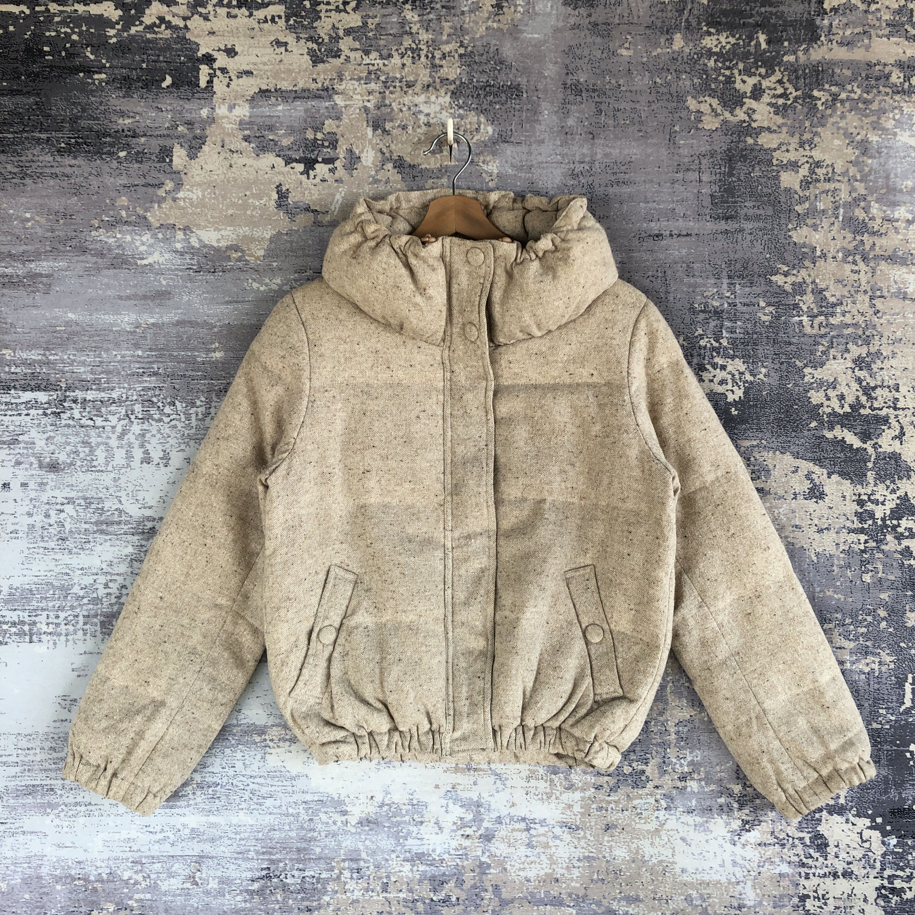 Japanese Brand × Vintage Enracine Puffer Jacket Varsity Jacket Enracine Wool Jacket Size US M / EU 48-50 / 2 - 1 Thumbnail