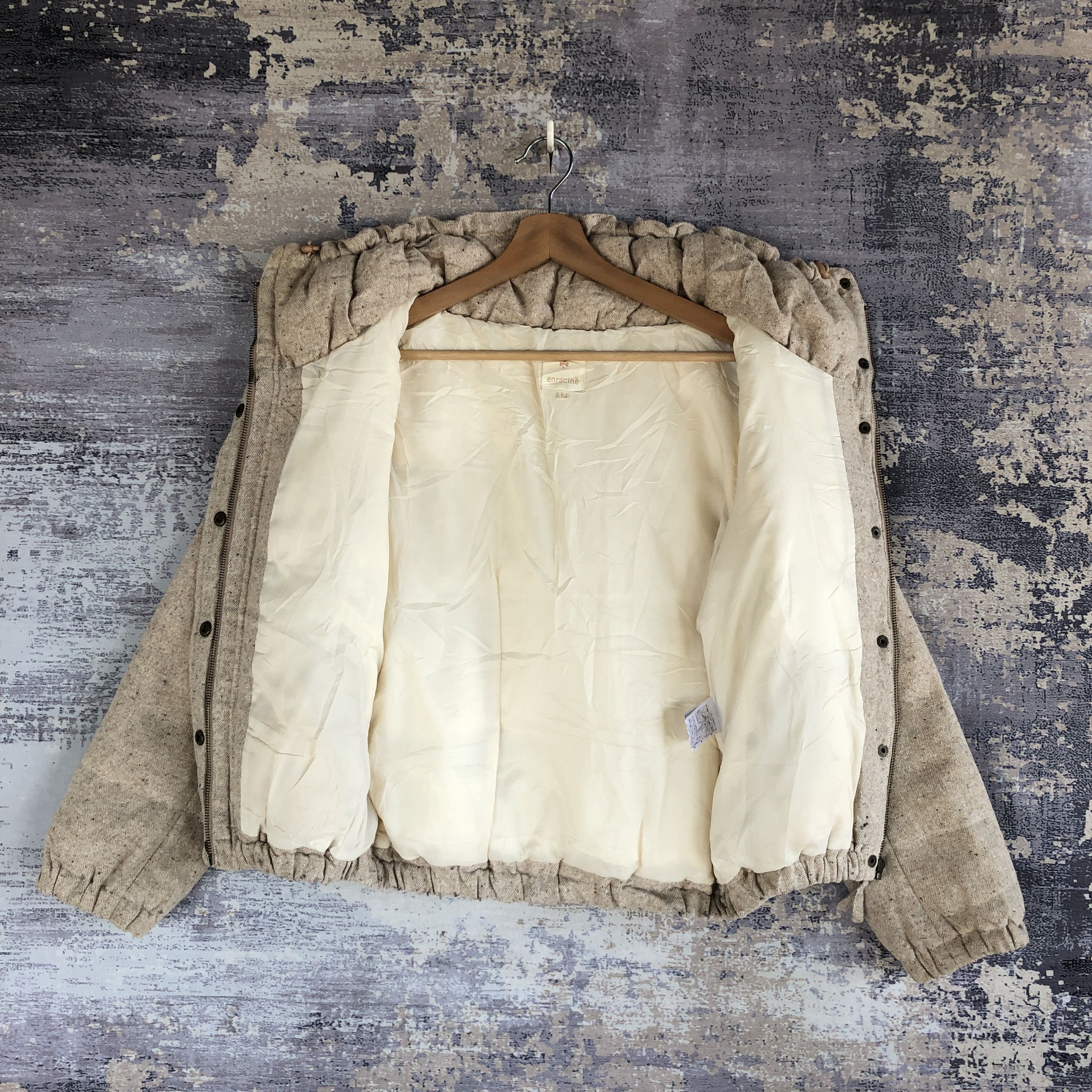 Japanese Brand × Vintage Enracine Puffer Jacket Varsity Jacket Enracine Wool Jacket Size US M / EU 48-50 / 2 - 7 Thumbnail