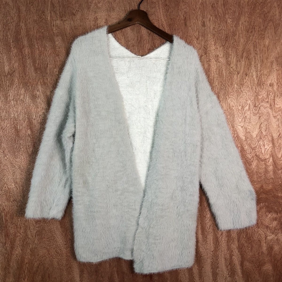 Japanese Brand DLL Rope Picnic Grey Mohair Shag Shaggy Cardigan #c309 Size US M / EU 48-50 / 2 - 3 Thumbnail