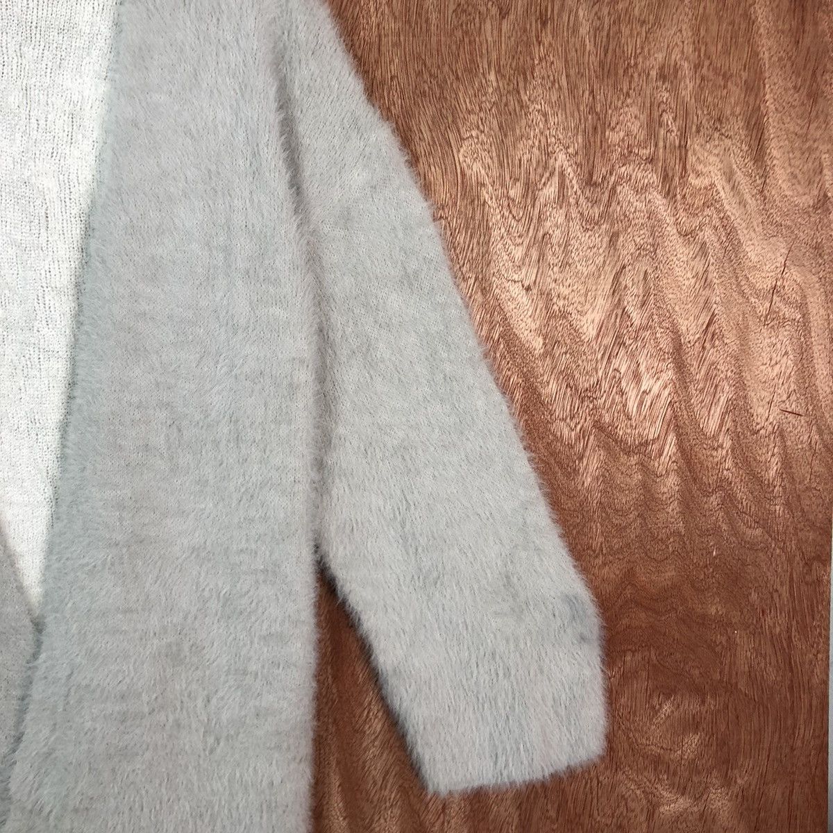 Japanese Brand DLL Rope Picnic Grey Mohair Shag Shaggy Cardigan #c309 Size US M / EU 48-50 / 2 - 5 Thumbnail