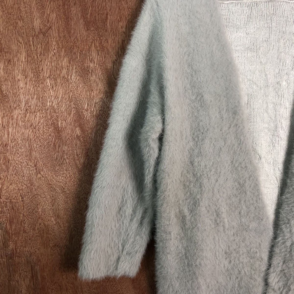 Japanese Brand DLL Rope Picnic Grey Mohair Shag Shaggy Cardigan #c309 Size US M / EU 48-50 / 2 - 7 Thumbnail