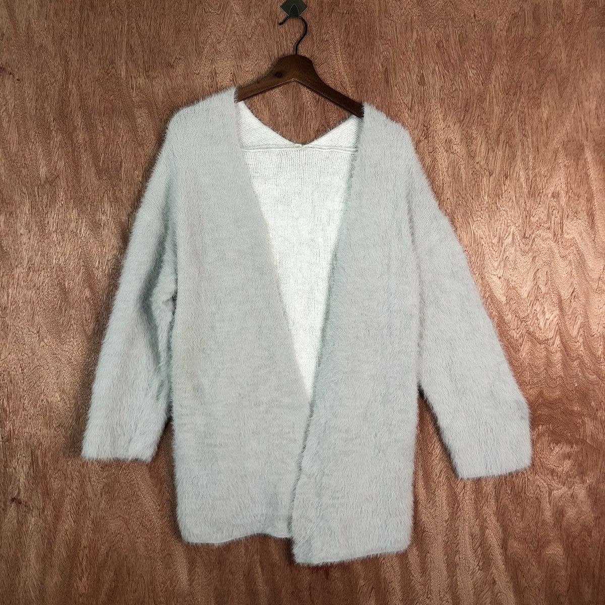 Japanese Brand DLL Rope Picnic Grey Mohair Shag Shaggy Cardigan #c309 Size US M / EU 48-50 / 2 - 1 Thumbnail