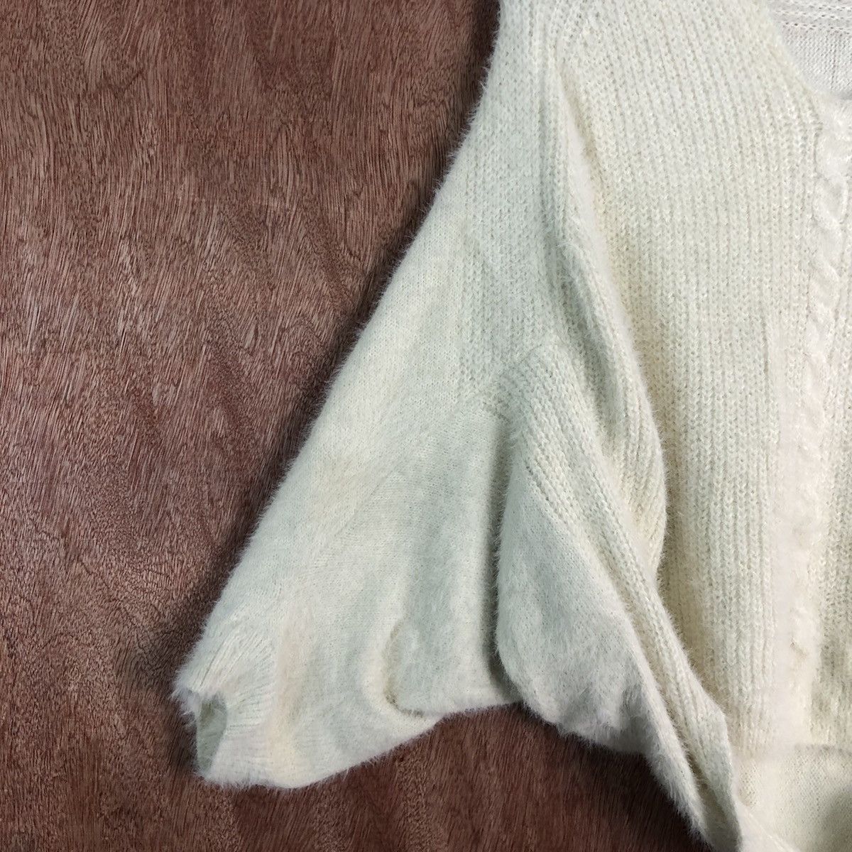 Homespun Knitwear Silent Worth White Shag Shaggy Knitwear #c327 Size US M / EU 48-50 / 2 - 7 Thumbnail