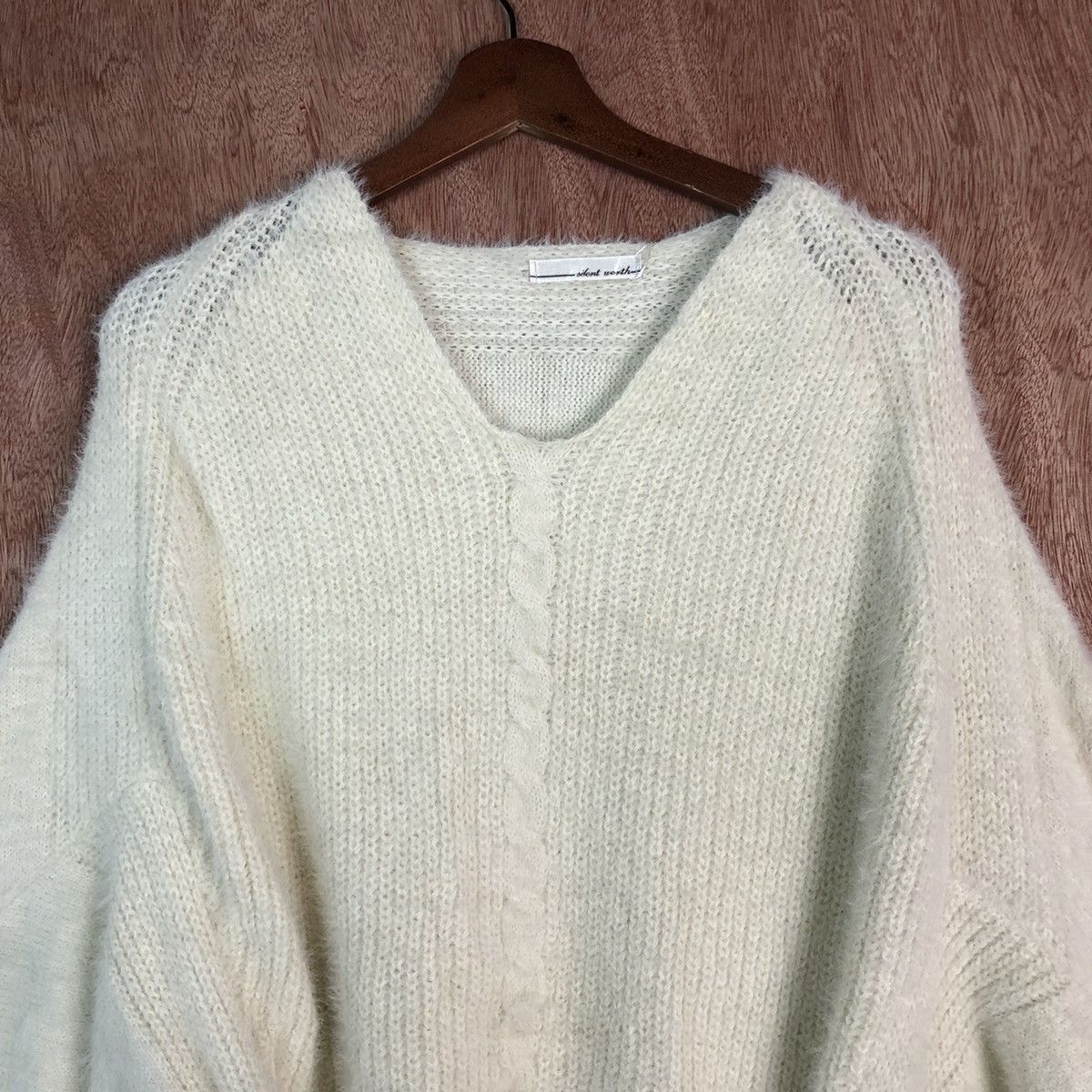 Homespun Knitwear Silent Worth White Shag Shaggy Knitwear #c327 Size US M / EU 48-50 / 2 - 8 Thumbnail