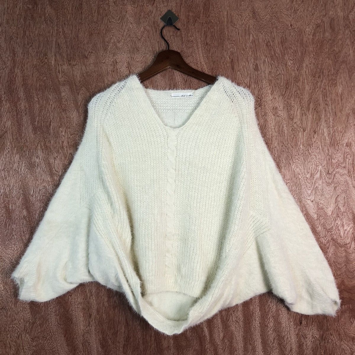 Homespun Knitwear Silent Worth White Shag Shaggy Knitwear #c327 Size US M / EU 48-50 / 2 - 3 Thumbnail