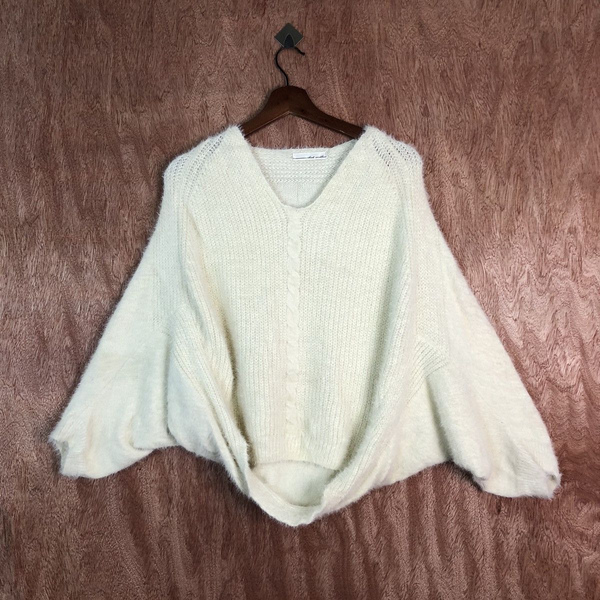 Homespun Knitwear Silent Worth White Shag Shaggy Knitwear #c327 Size US M / EU 48-50 / 2 - 1 Thumbnail