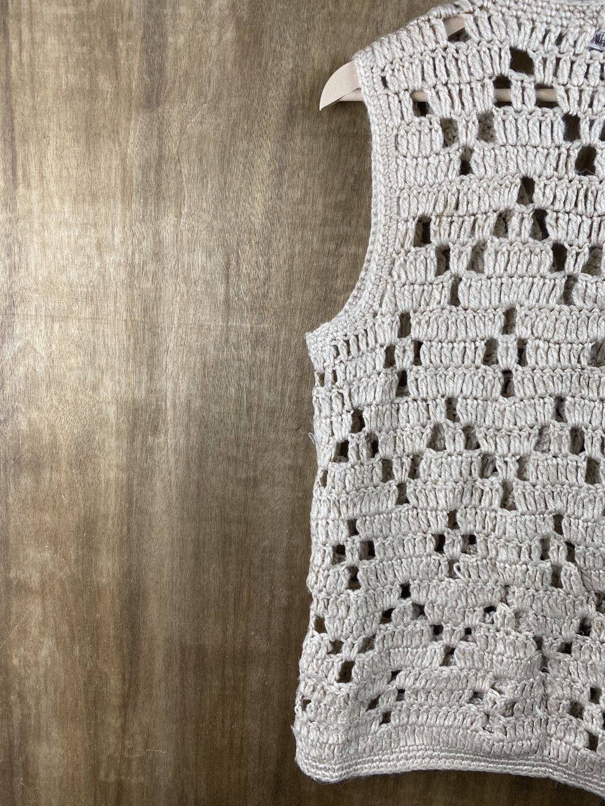 Homespun Knitwear × Japanese Brand Carina Crochet Mesh Net Japanese Cardigan Knitwear #Z064 Size US S / EU 44-46 / 1 - 10 Thumbnail