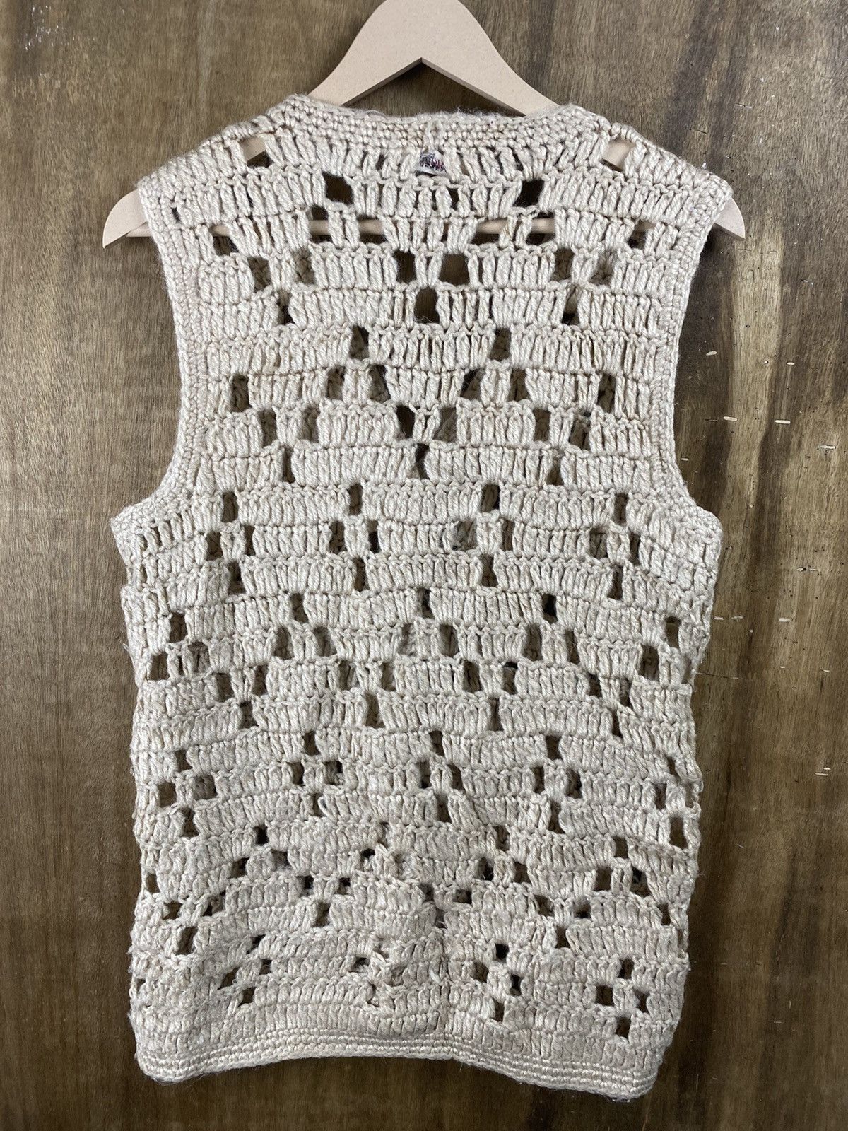 Homespun Knitwear × Japanese Brand Carina Crochet Mesh Net Japanese Cardigan Knitwear #Z064 Size US S / EU 44-46 / 1 - 9 Thumbnail