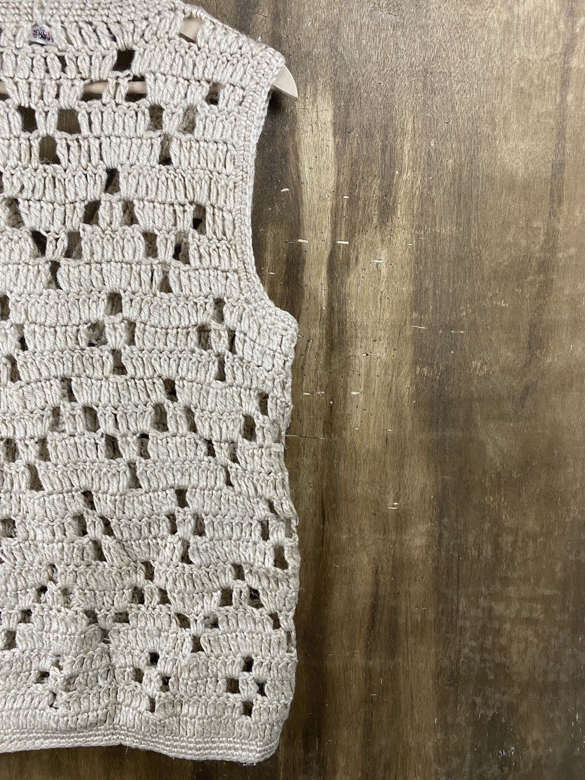 Homespun Knitwear × Japanese Brand Carina Crochet Mesh Net Japanese Cardigan Knitwear #Z064 Size US S / EU 44-46 / 1 - 11 Thumbnail