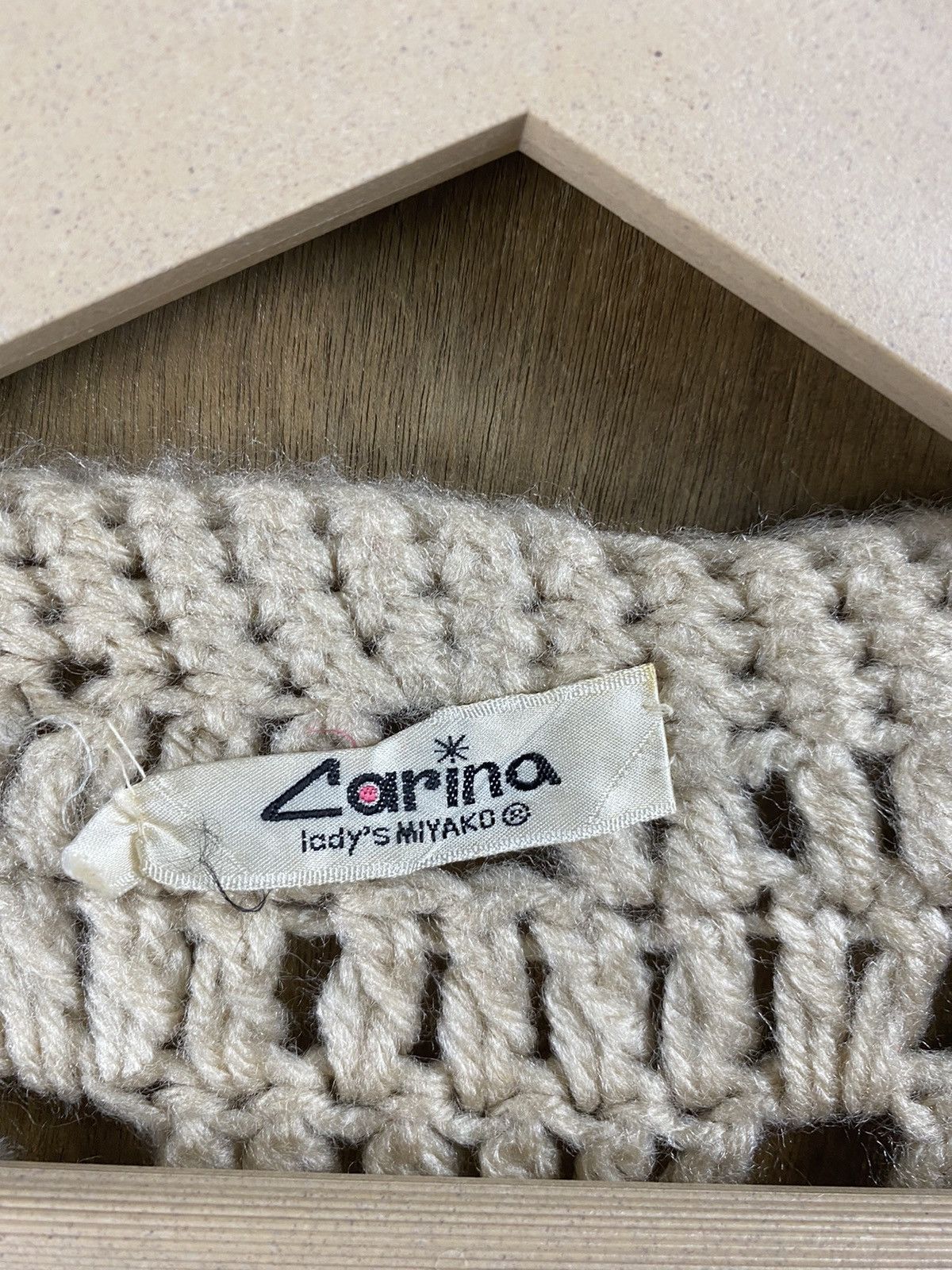Homespun Knitwear × Japanese Brand Carina Crochet Mesh Net Japanese Cardigan Knitwear #Z064 Size US S / EU 44-46 / 1 - 2 Thumbnail